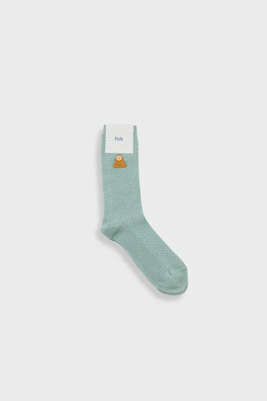 Waffle Sock - Green Oxide made by Folk