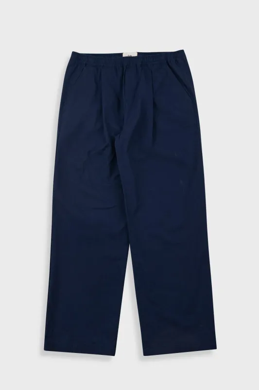 Drawcord Loose Trousers - Navy Ripstop made by Folk