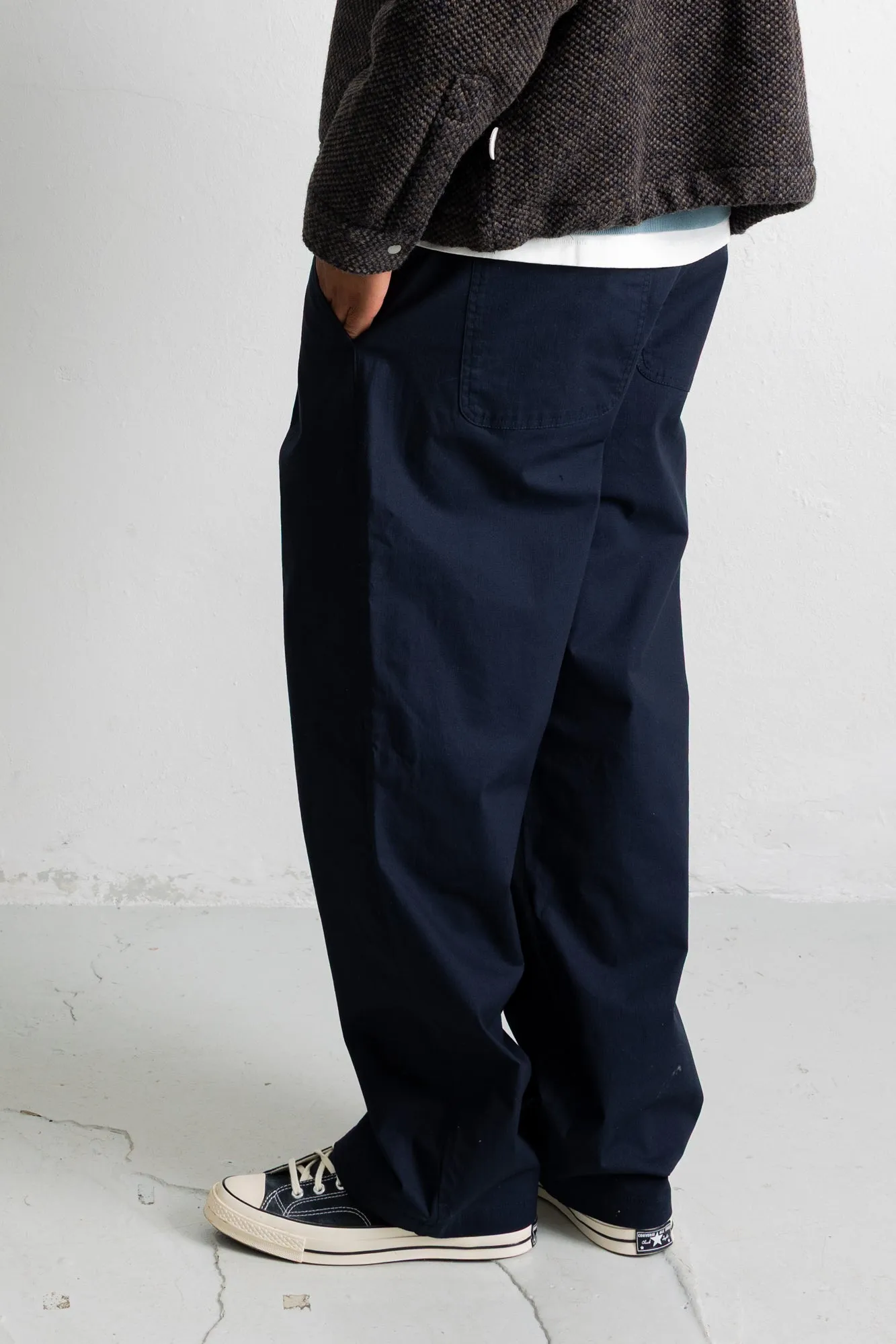 Drawcord Loose Trousers - Navy Ripstop sold by Folk product image thumbnail 5