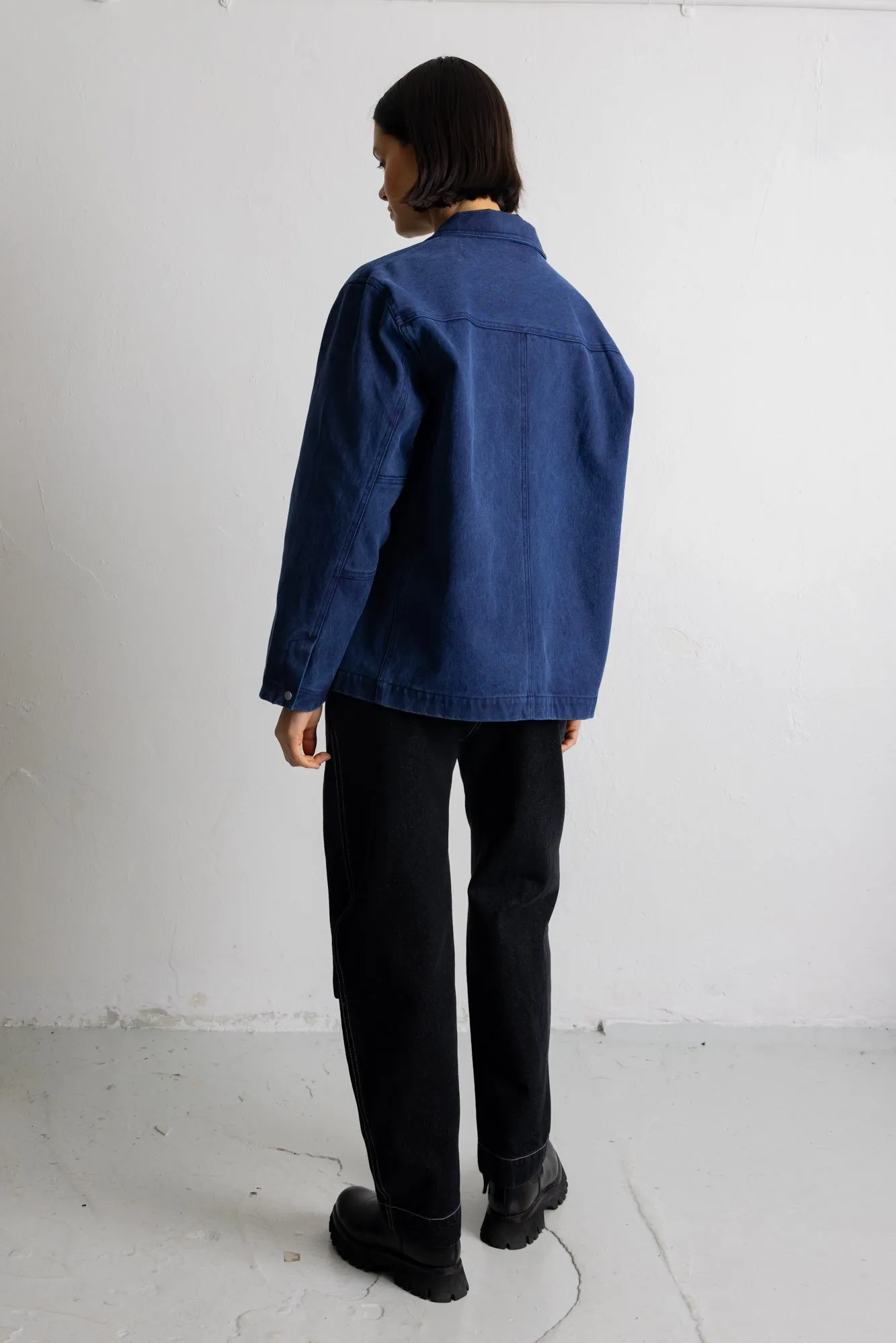Barrel Trousers - Black Washed Denim sold by Folk product image thumbnail 5