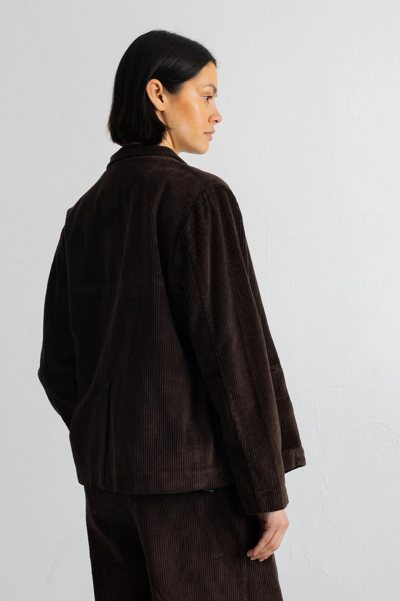 Relaxed Fit Blazer - Chocolate Chunky Cord sold by Folk product image thumbnail 5