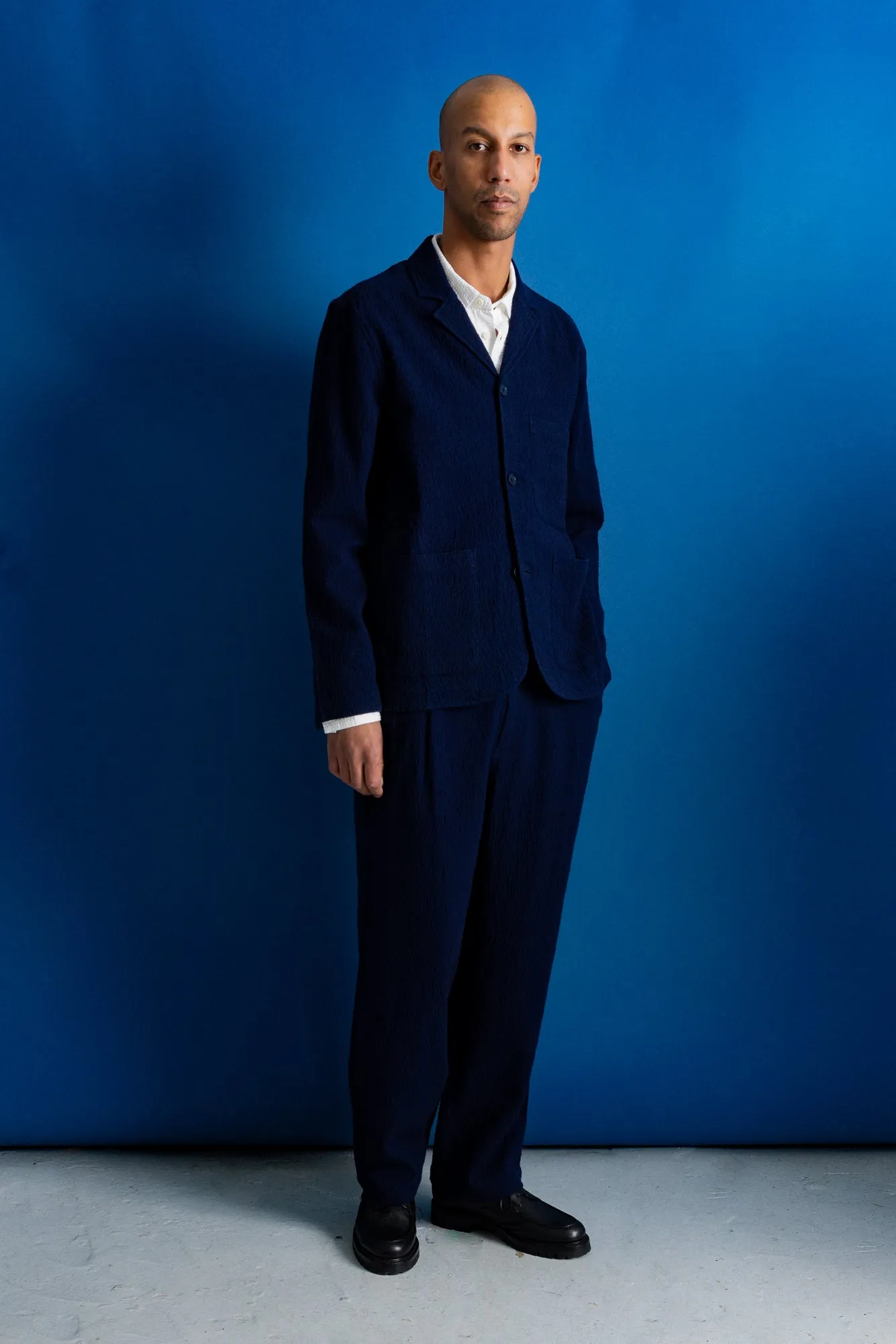Wide Fit Blazer - Indigo Crepe sold by Folk product image thumbnail 4
