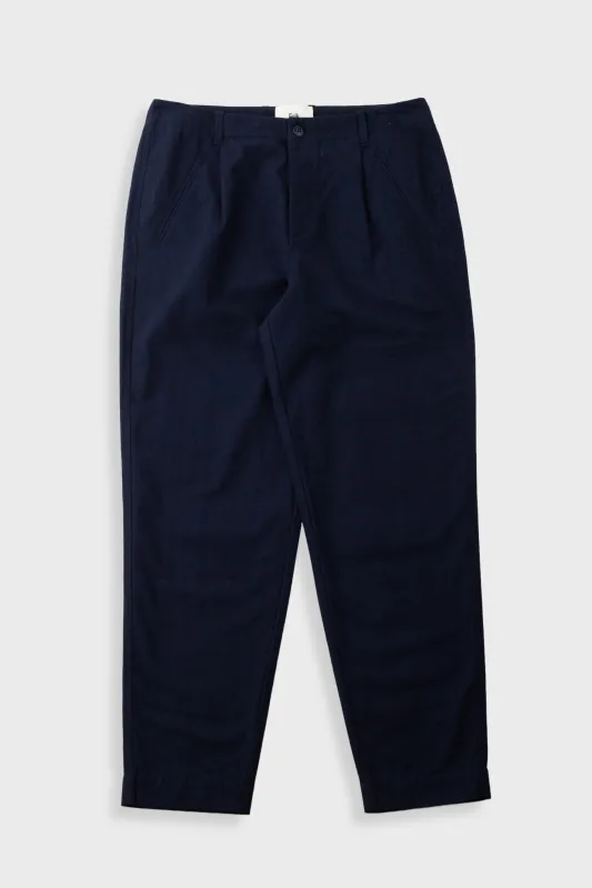 Assembly Pant - Navy Lightweight Moleskin made by Folk