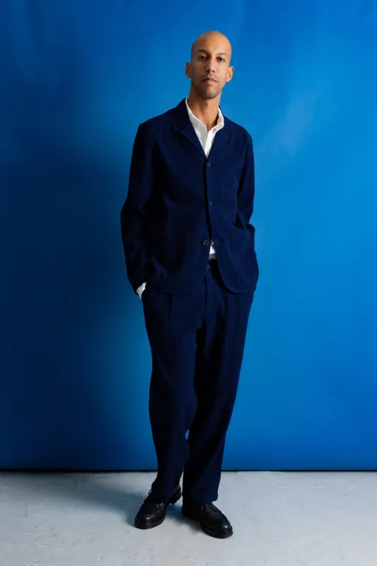 Wide Fit Suit - Indigo Crepe made by Folk