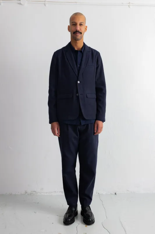 Assembly Suit - Navy Bronze Brushed Stripe made by Folk