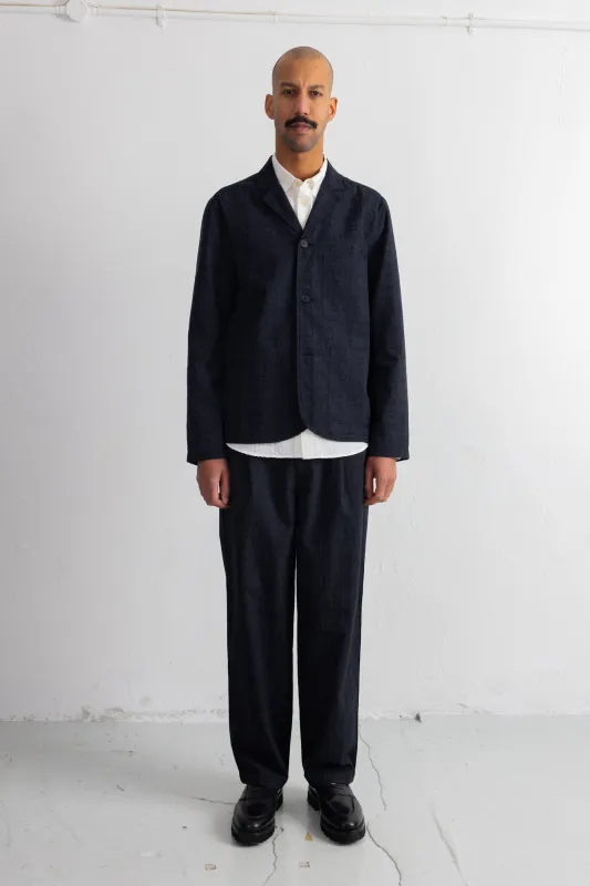 Wide Fit Suit - Black Charcoal Stripe made by Folk