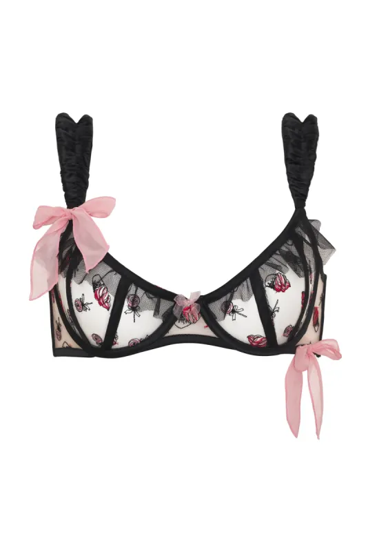 Rosie Bow Underwire Bra sold by For Love And Lemons