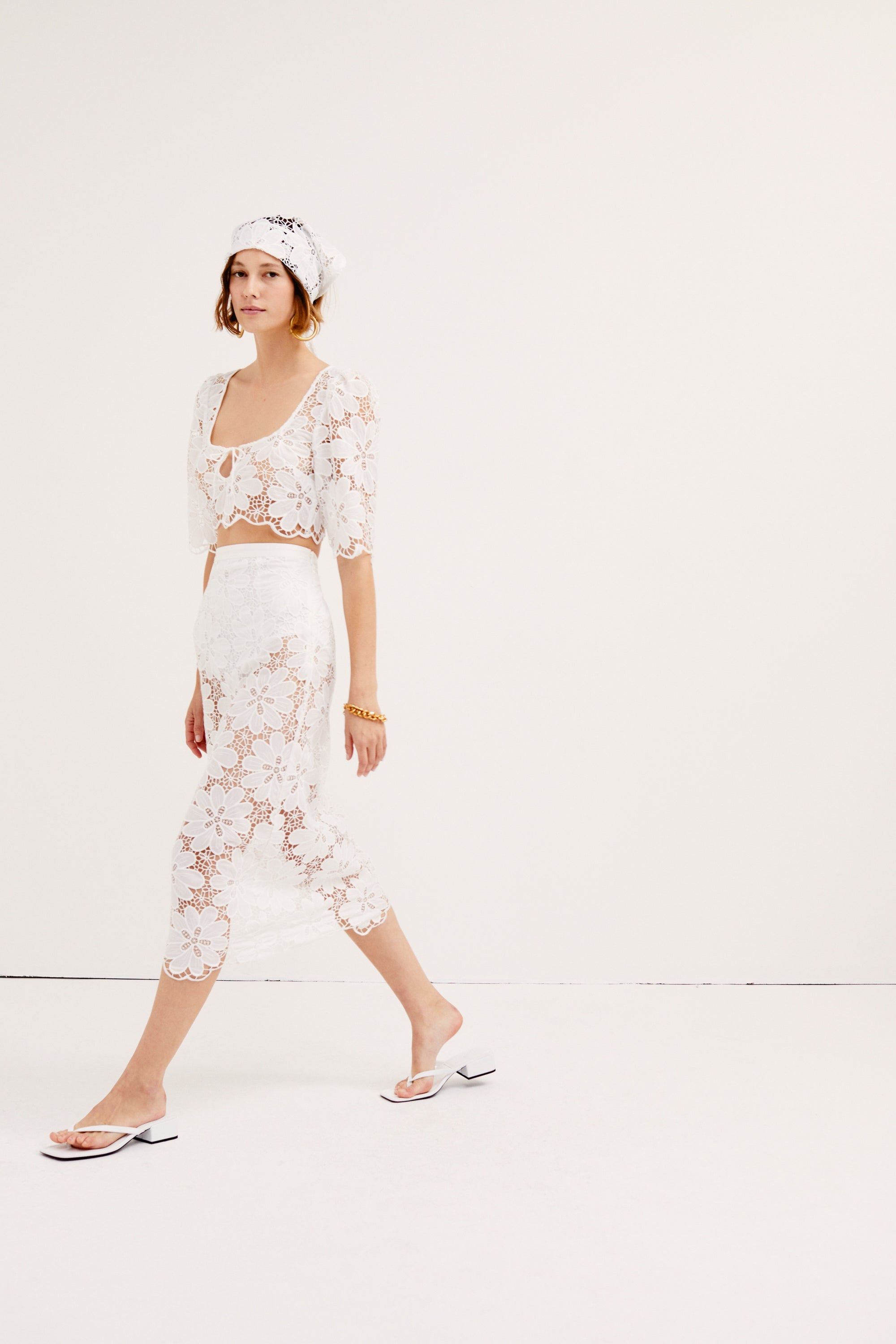 Malika Midi Skirt sold by For Love And Lemons product image thumbnail 2