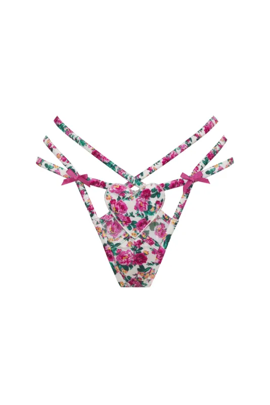 Heart Bloom Thong Panty sold by For Love And Lemons