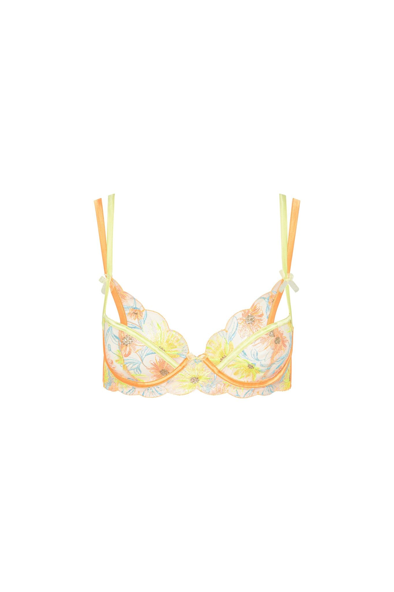 Waterlily Embroidery Underwire Bra sold by For Love And Lemons product image thumbnail 6