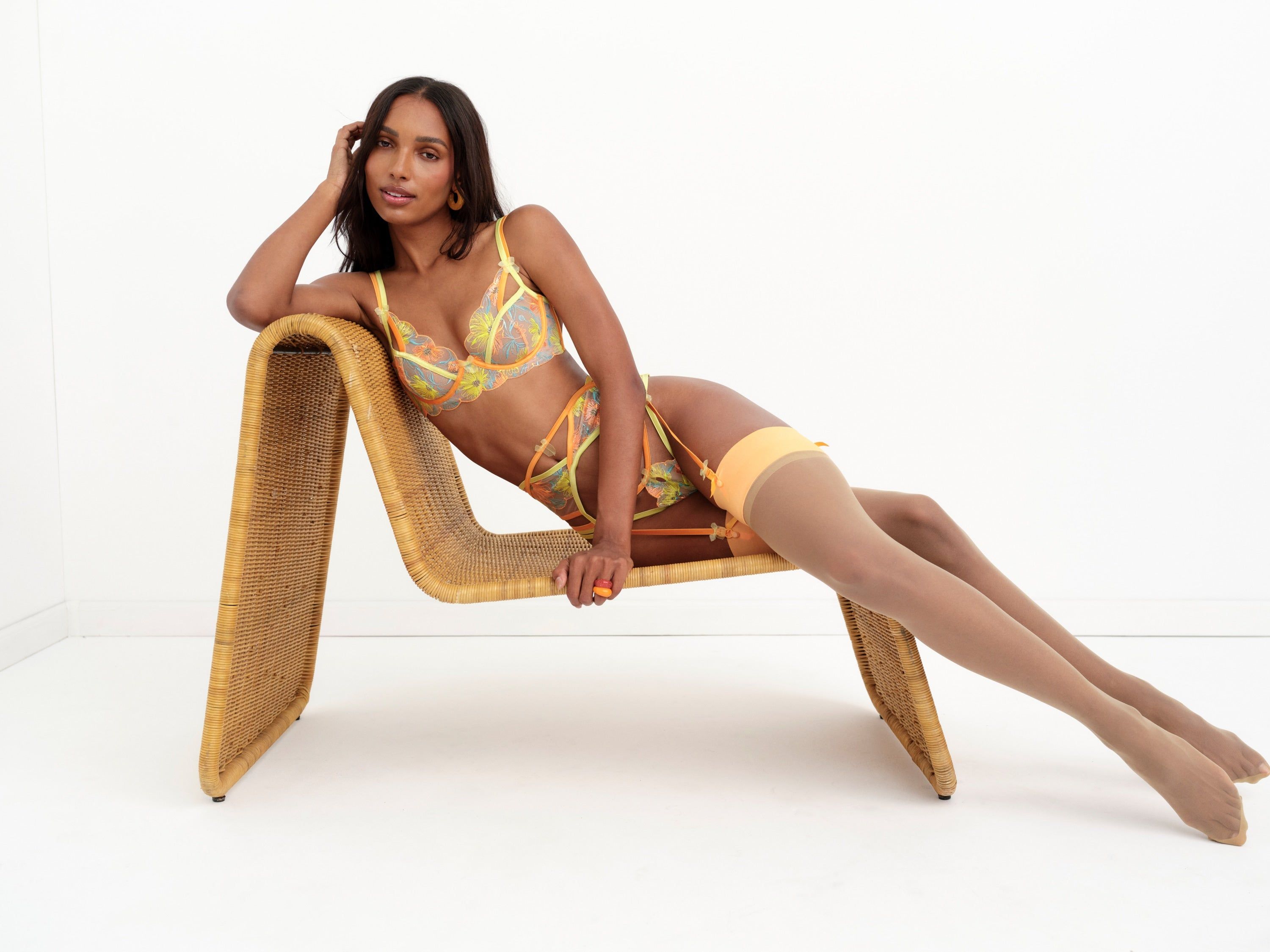 Waterlily Embroidery Underwire Bra sold by For Love And Lemons product image thumbnail 3