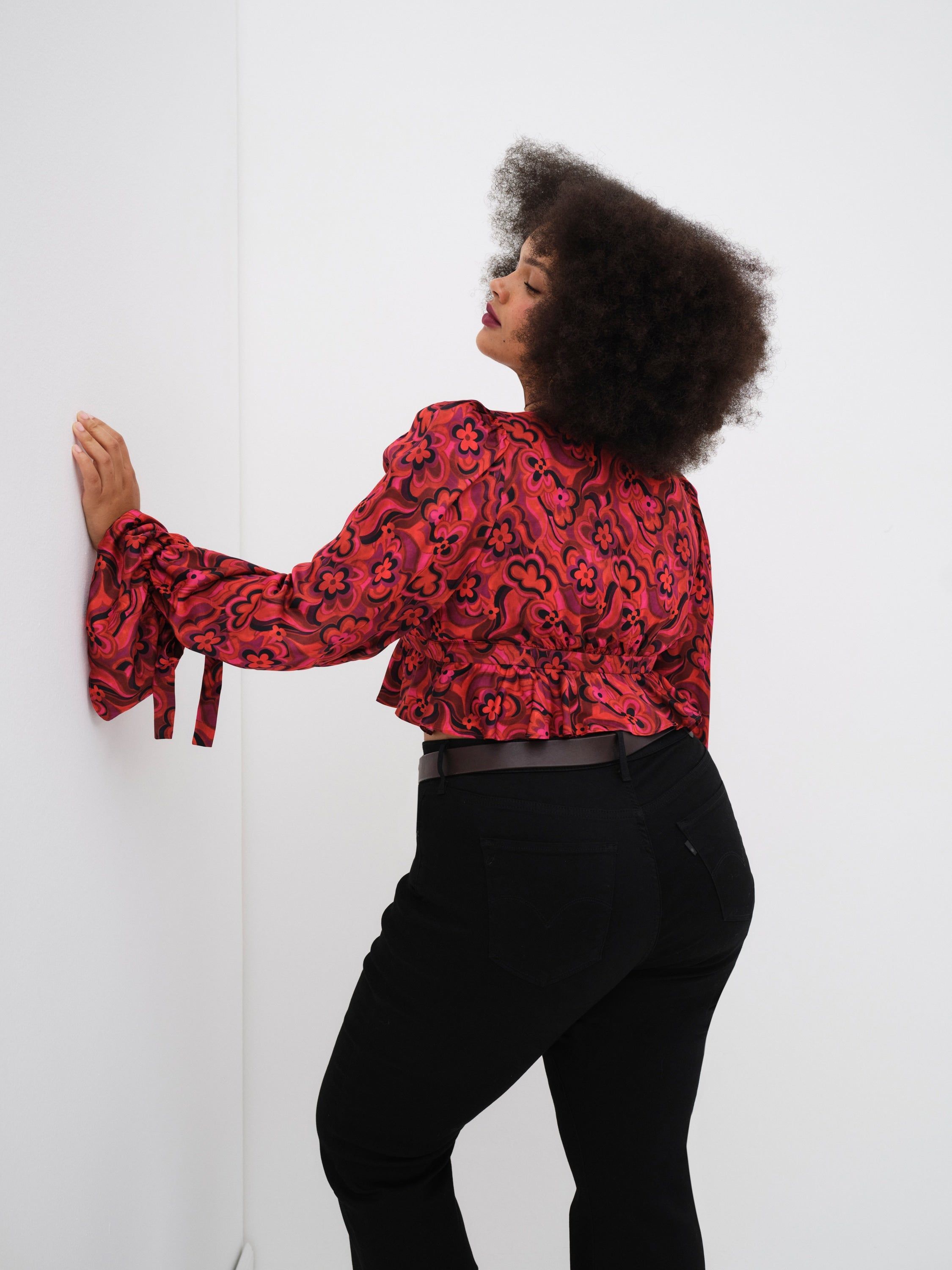 Davina Tie Front Blouse sold by For Love And Lemons product image thumbnail 4