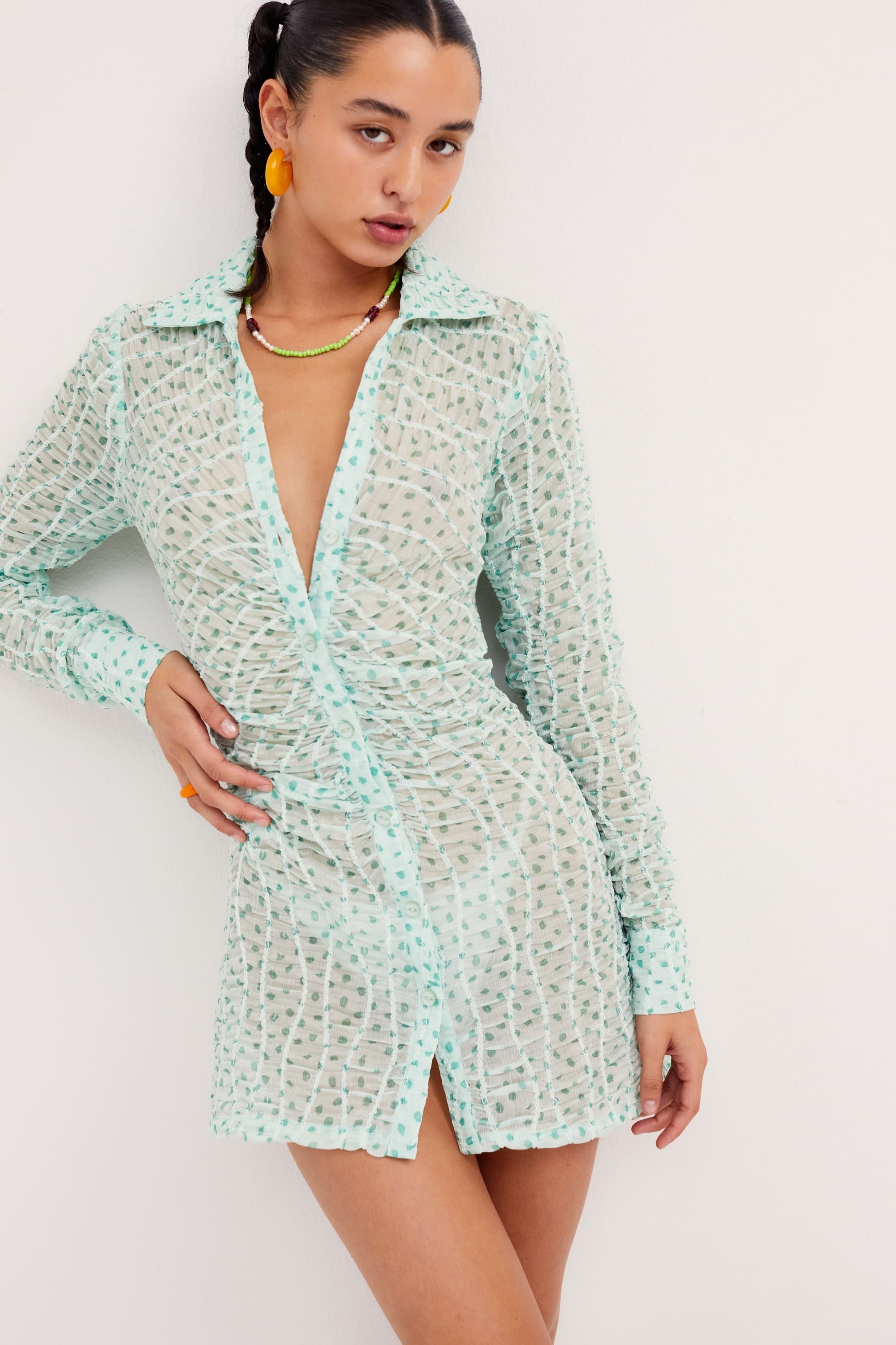 Drea Long Sleeve Mini Dress sold by For Love And Lemons product image thumbnail 5
