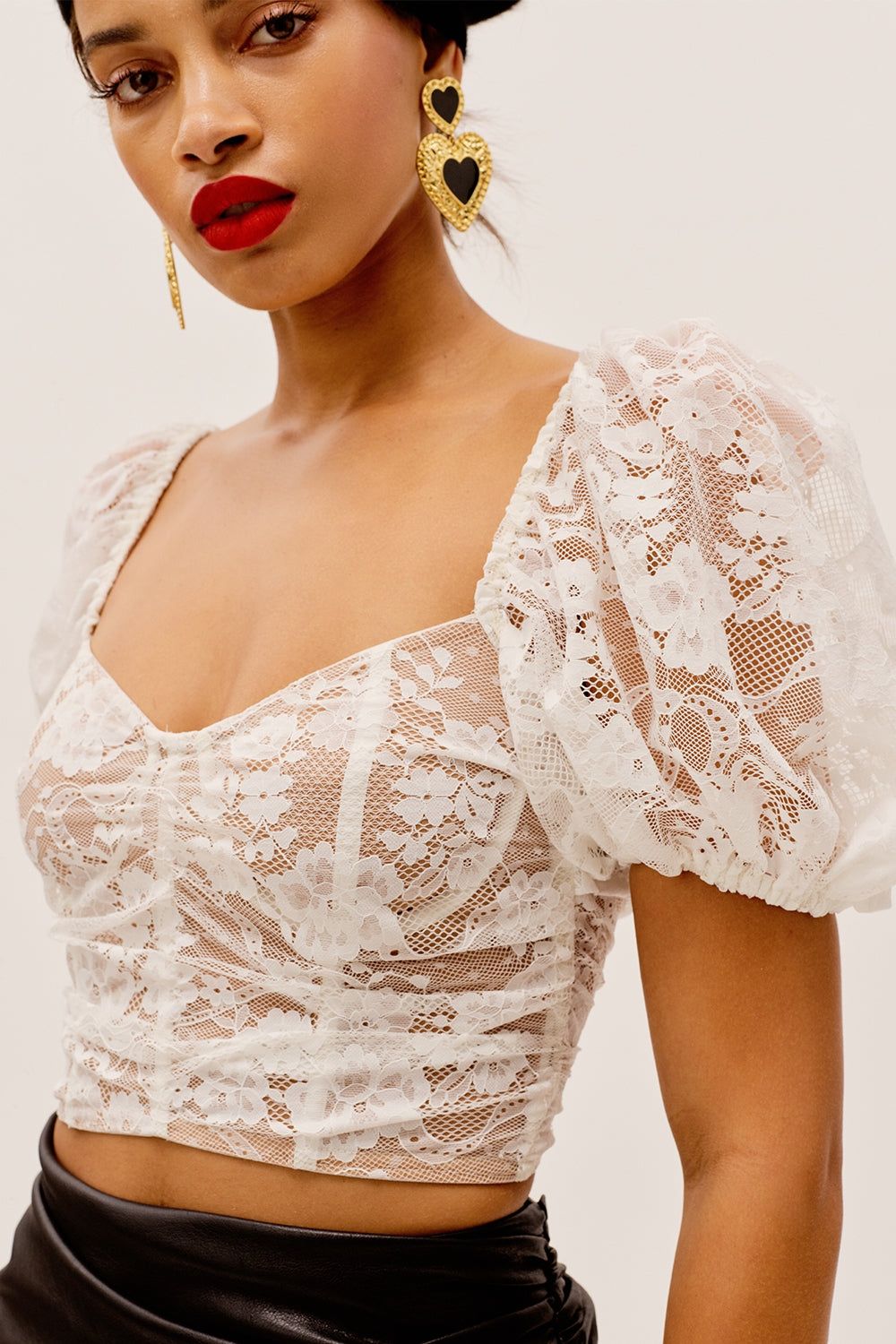 Rosalie Crop Top sold by For Love And Lemons product image thumbnail 2