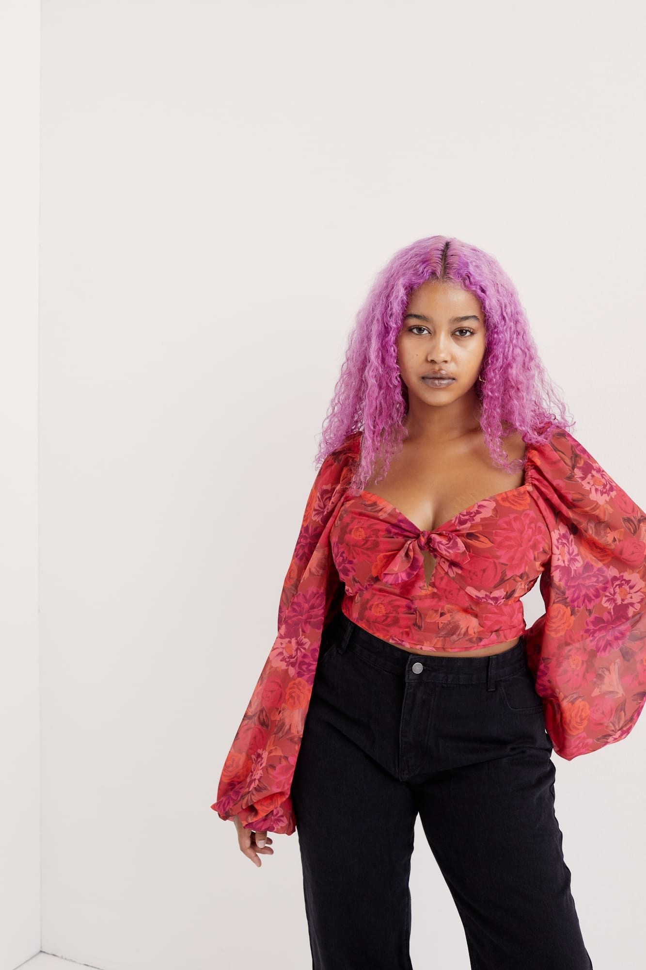 Trisha Crop Top sold by For Love And Lemons product image thumbnail 5