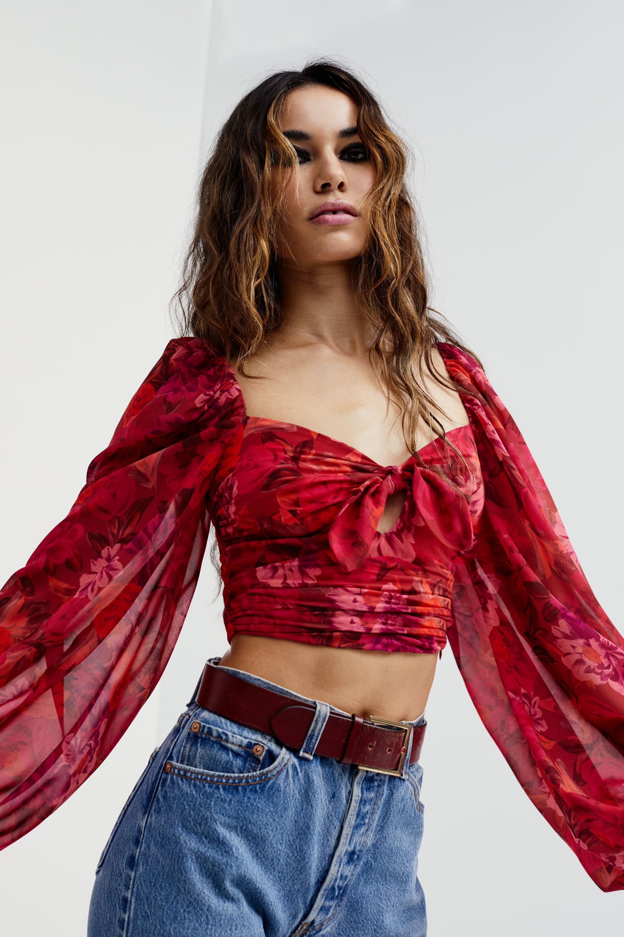 Trisha Crop Top sold by For Love And Lemons product image thumbnail 6