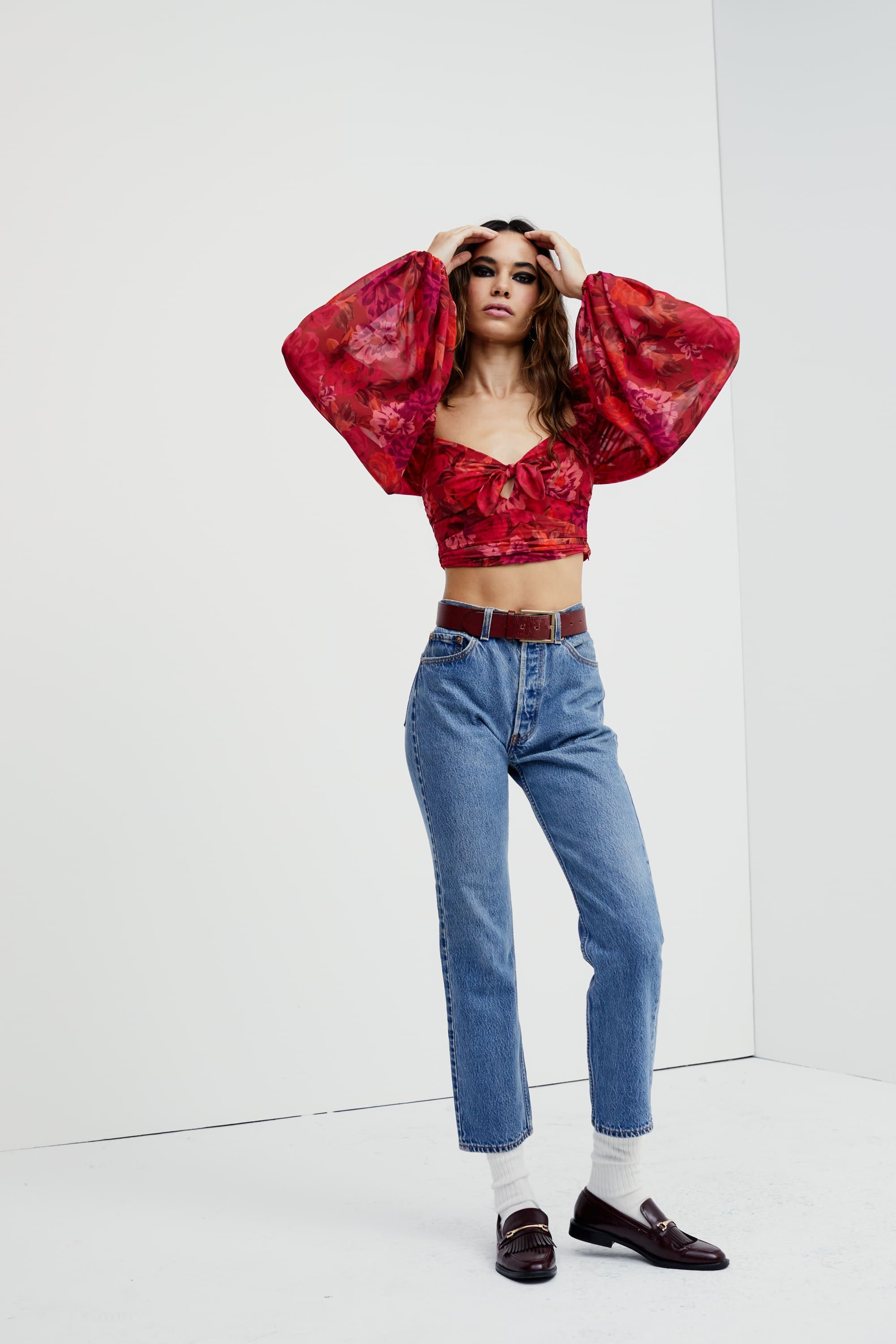 Trisha Crop Top sold by For Love And Lemons product image thumbnail 4
