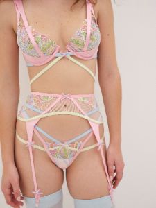 Pastel Tulips Thong Panty sold by For Love And Lemons