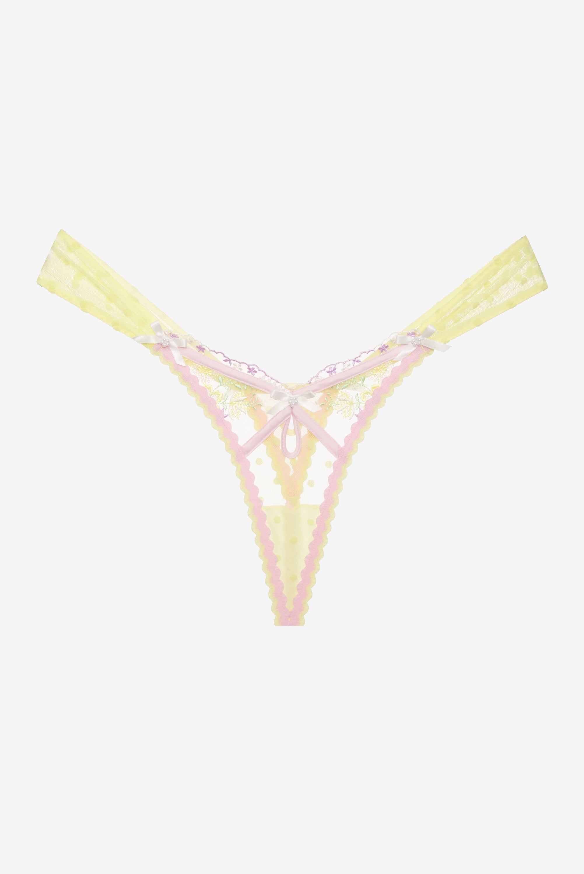 Buttercup Bunches Thong Panty sold by For Love And Lemons