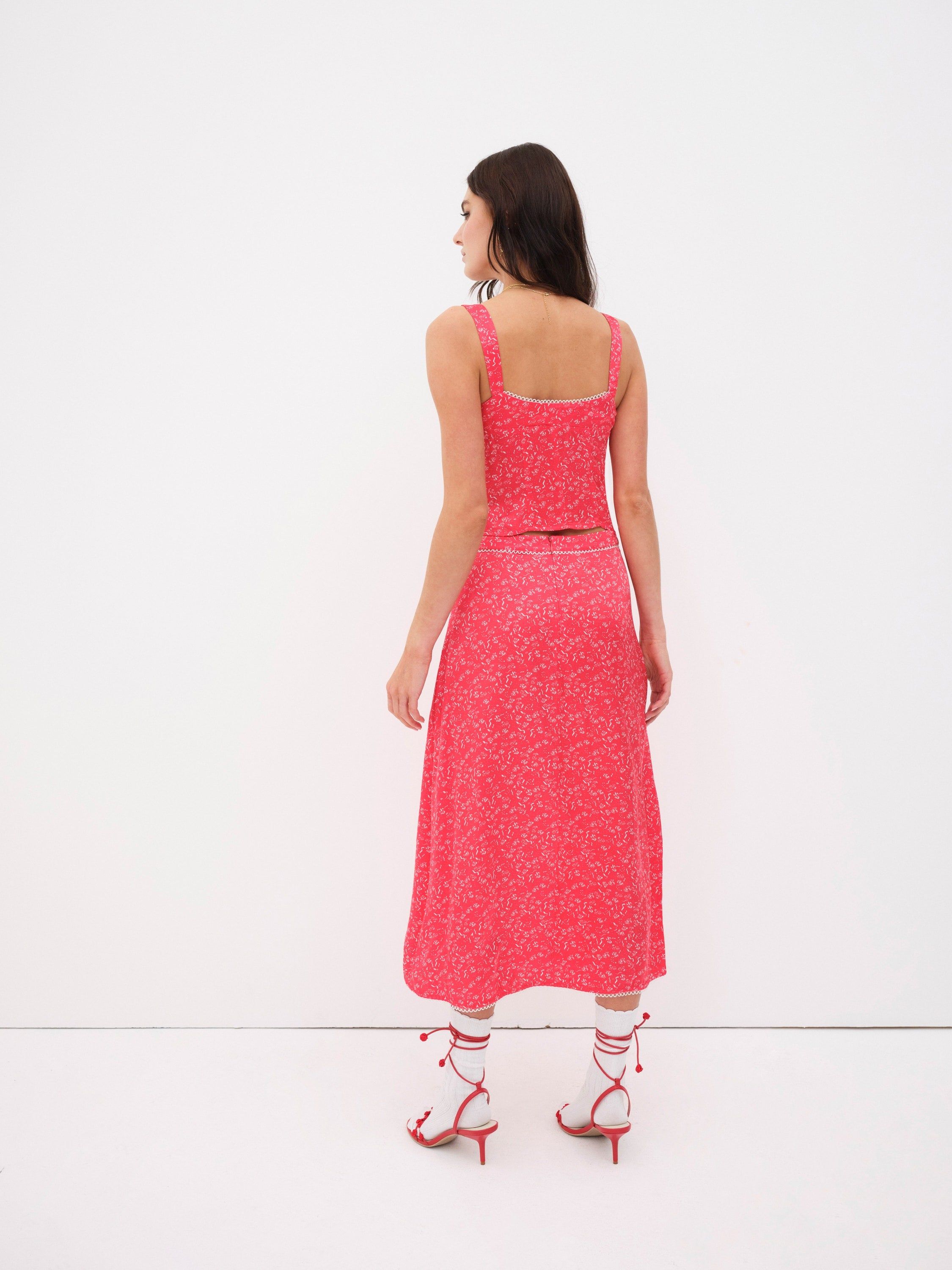 Barbera Midi Skirt sold by For Love And Lemons product image thumbnail 3