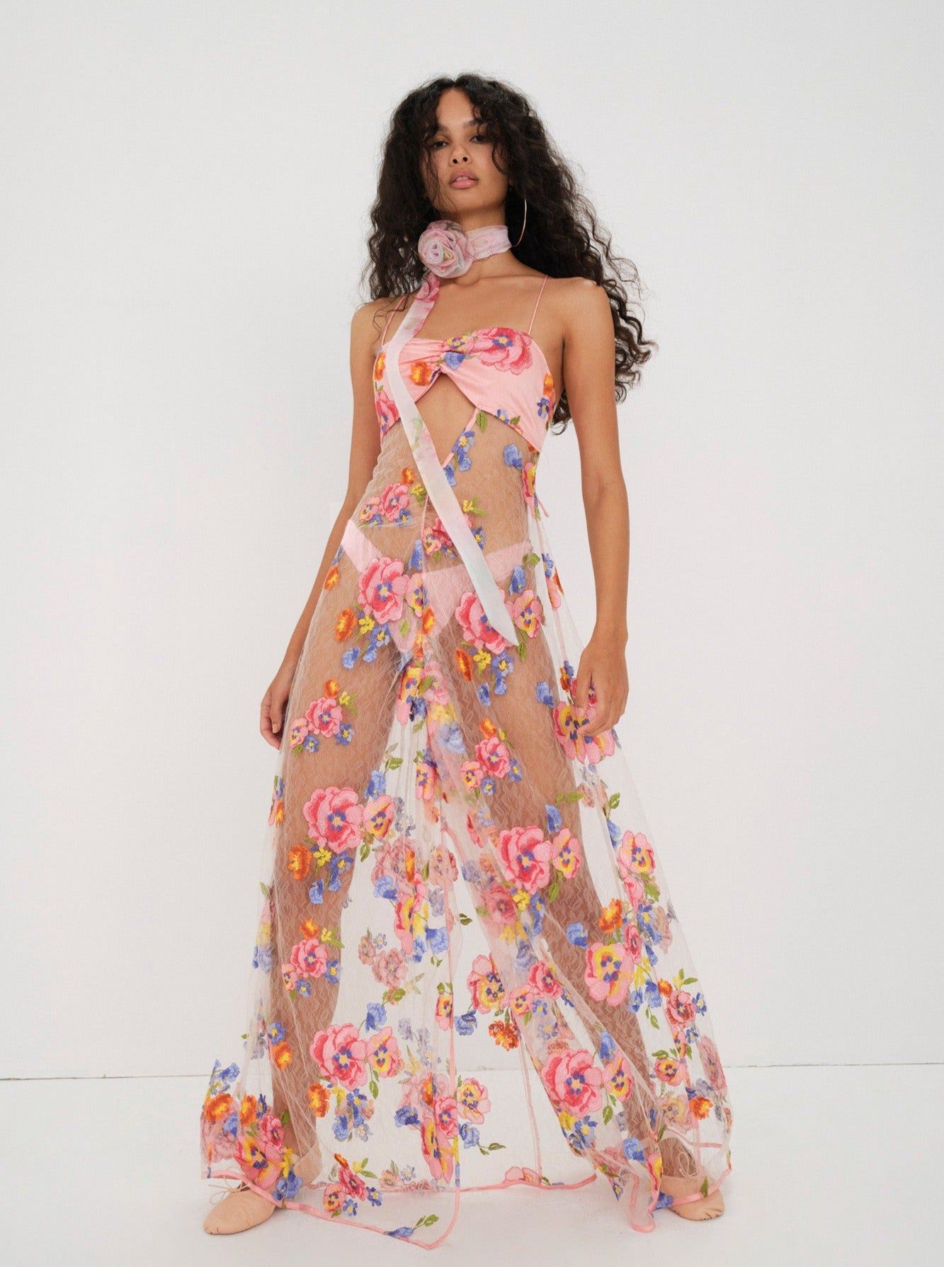 delfina dress tiny bloom ivory Delaney Maxi SID-ACDR103292