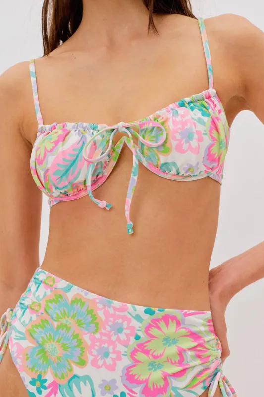 Capri Floral Underwire Bra sold by For Love And Lemons