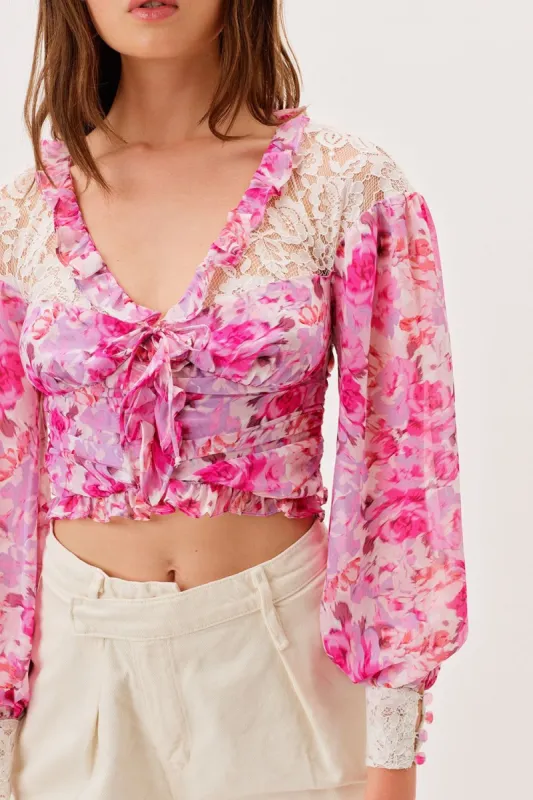 Lara Crop Top sold by For Love And Lemons