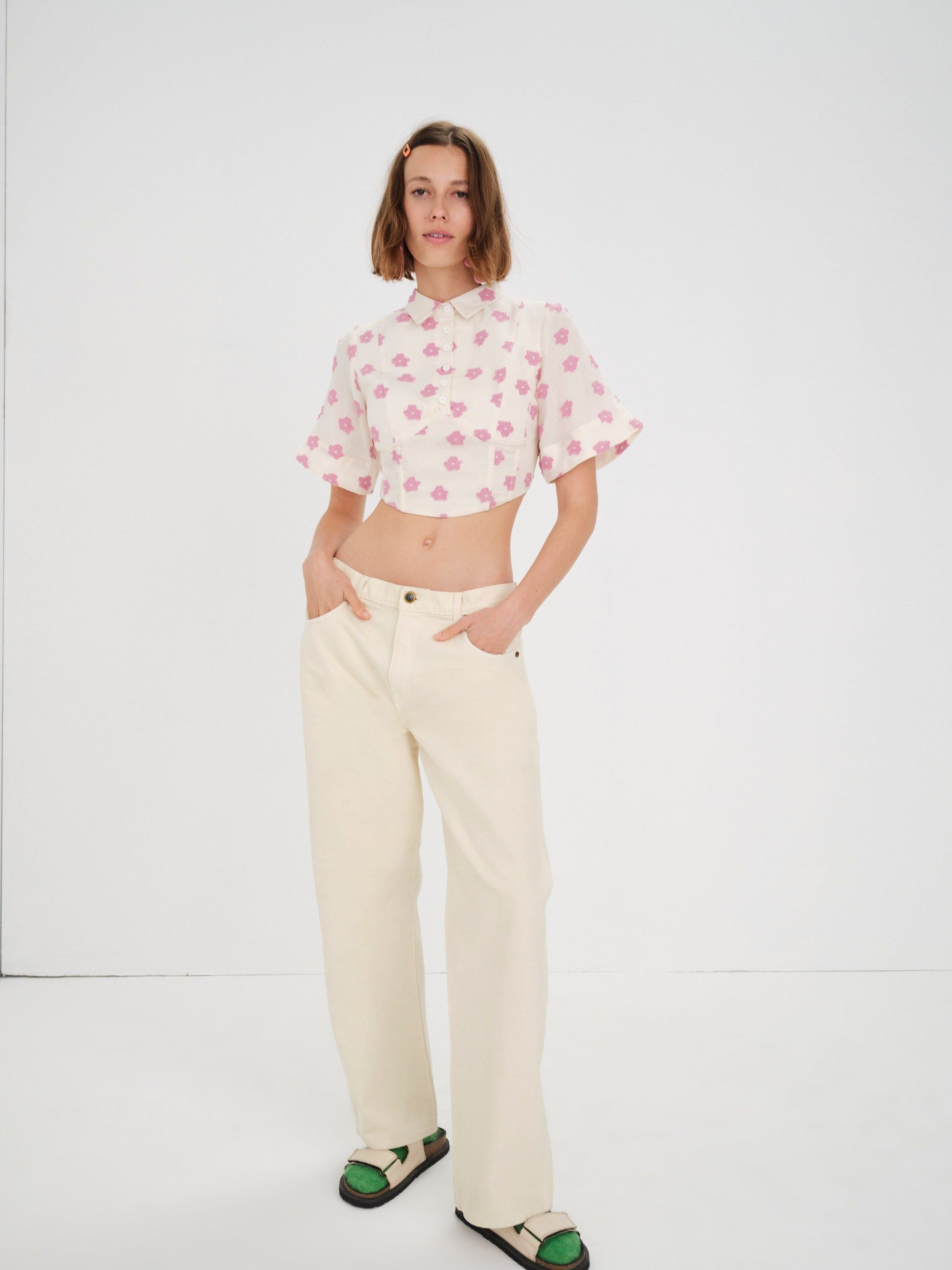 Clover Short Sleeve Corset Top sold by For Love And Lemons product image thumbnail 4