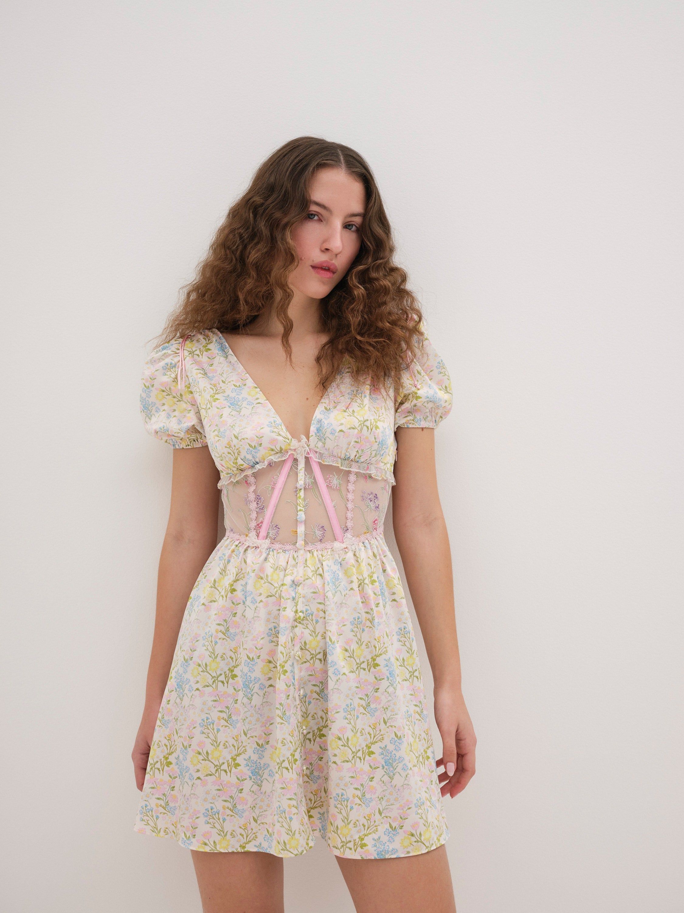 Glitter Garden Cap Sleeve Slip Dress | Parallel