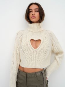 Vera Cropped Cut Out Sweater sold by For Love And Lemons