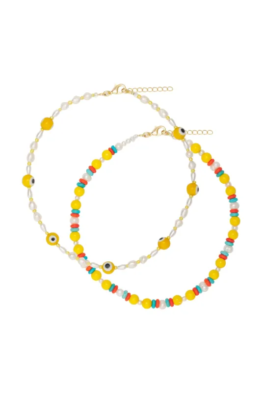 Tootsie Jewelry Evil Eye Necklace 2-Pack sold by For Love And Lemons