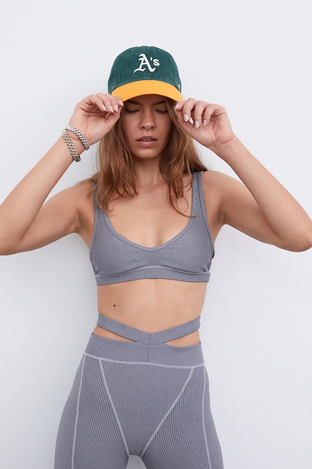 Ribbed Scoop Neck Bra sold by For Love And Lemons