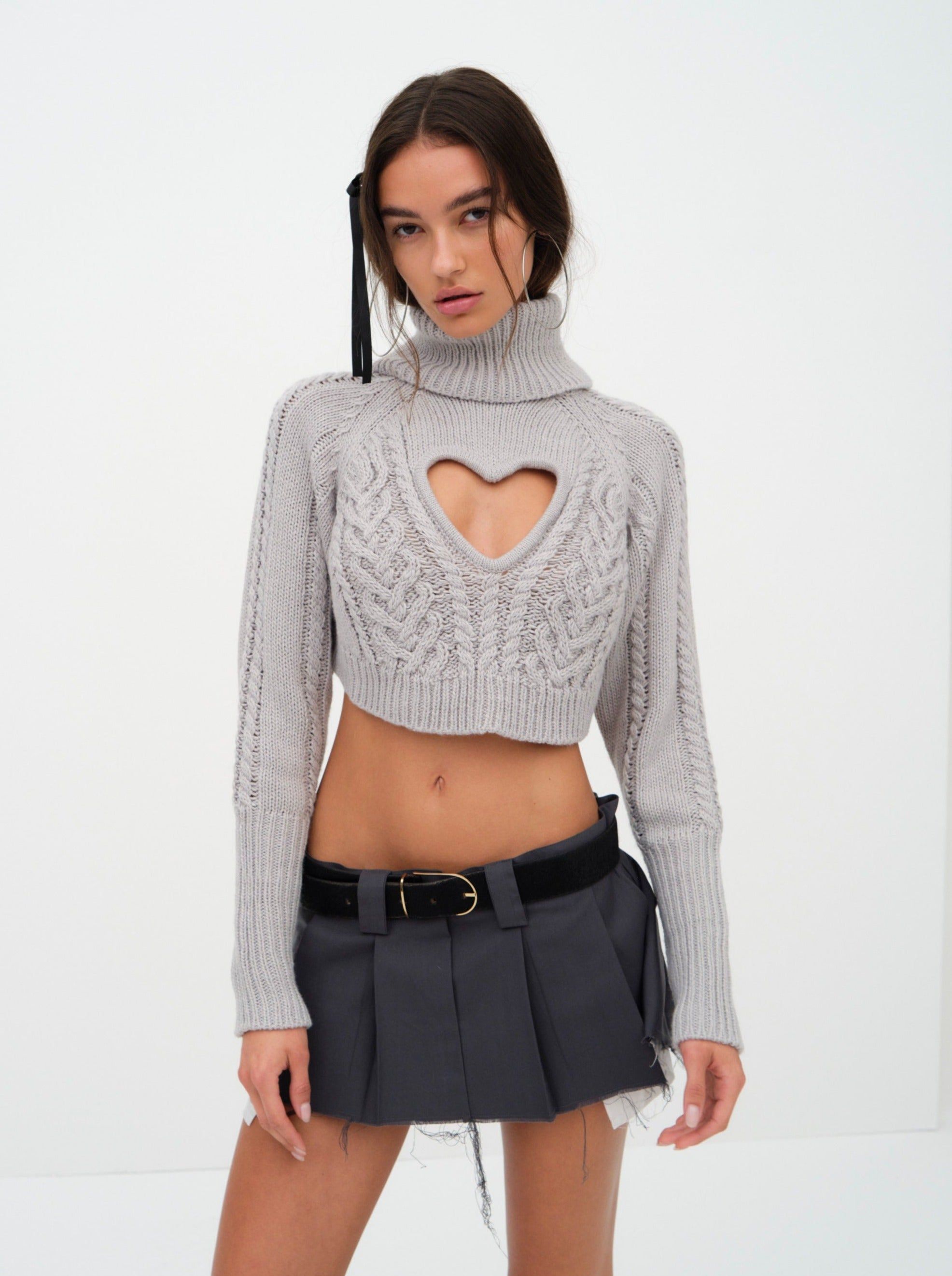 Vera Cropped Cut Out Sweater sold by For Love And Lemons