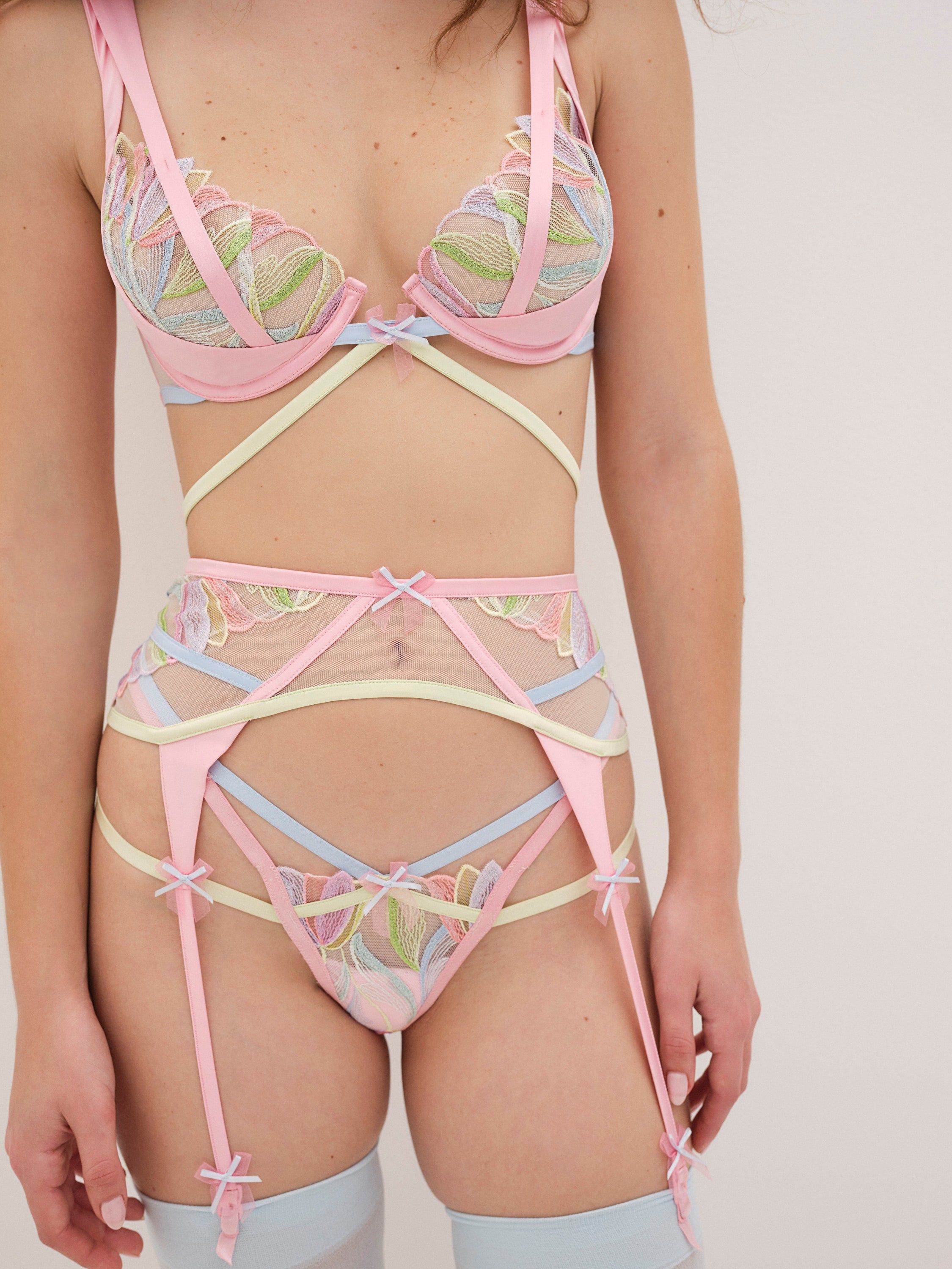 Pastel Tulips Garter sold by For Love And Lemons product image thumbnail 2