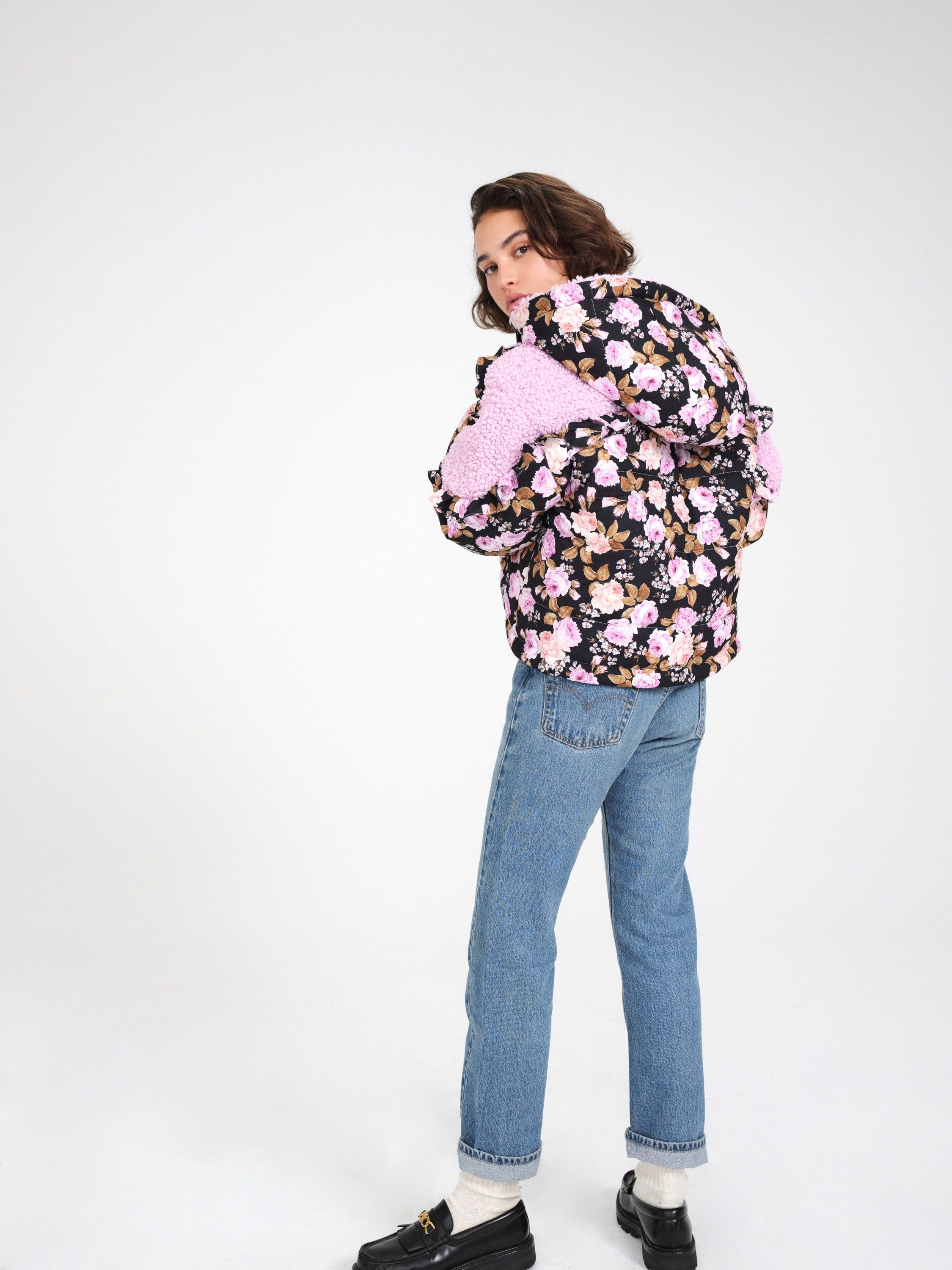 Puffer Jacket With Ruffle Trim sold by For Love And Lemons product image thumbnail 3