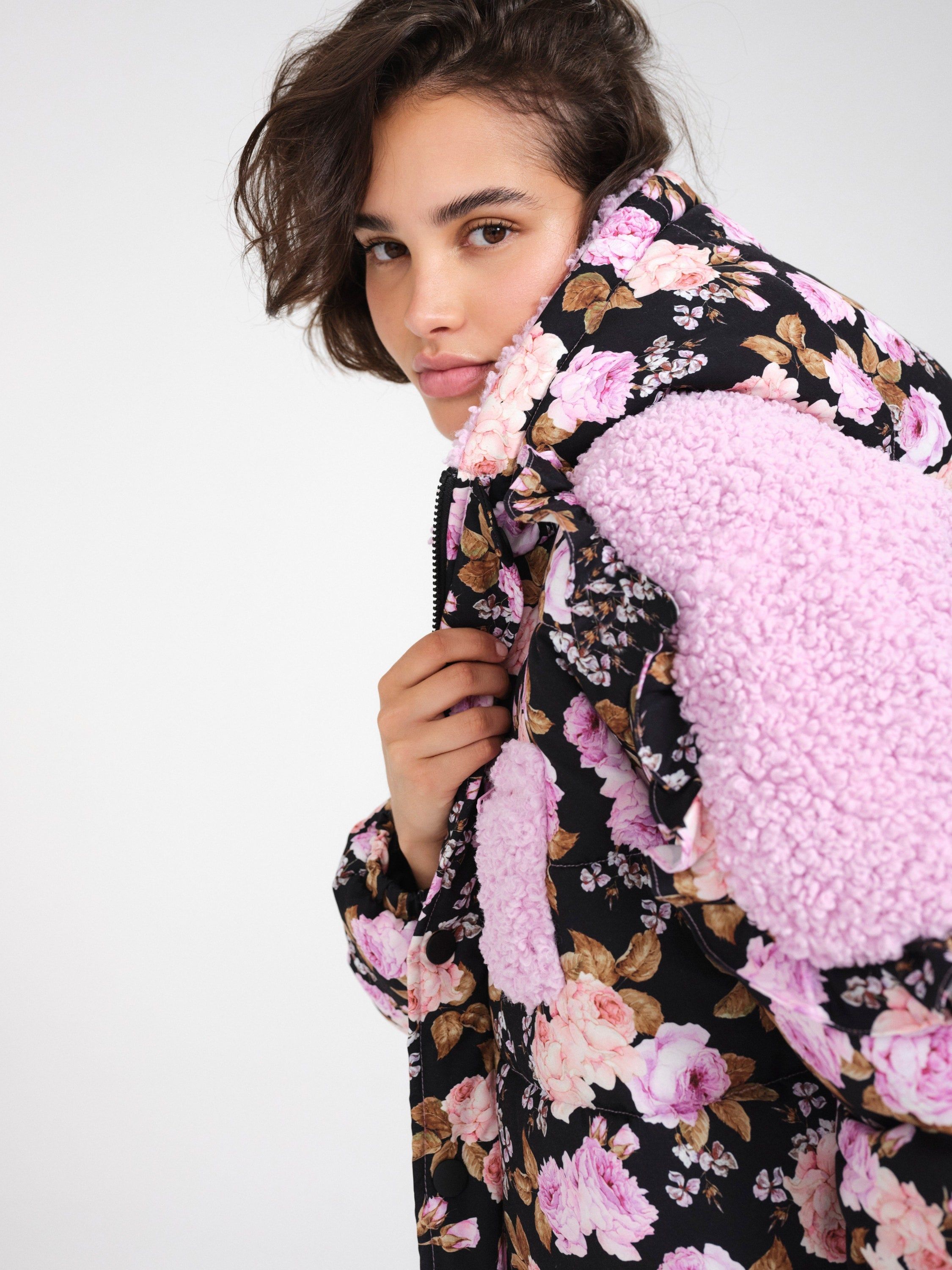 Puffer Jacket With Ruffle Trim sold by For Love And Lemons product image thumbnail 4