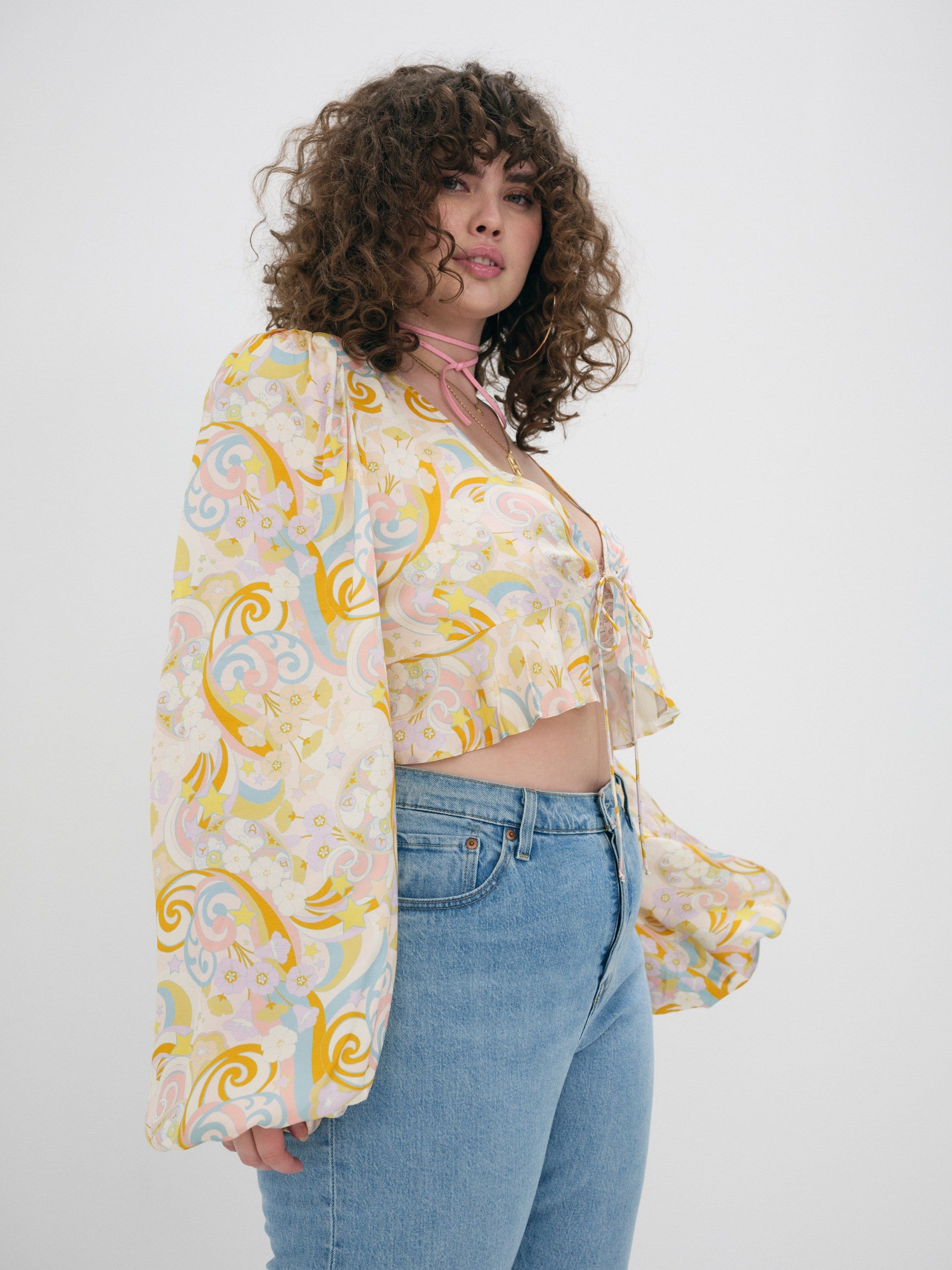 Marcia Crop Top sold by For Love And Lemons product image thumbnail 7