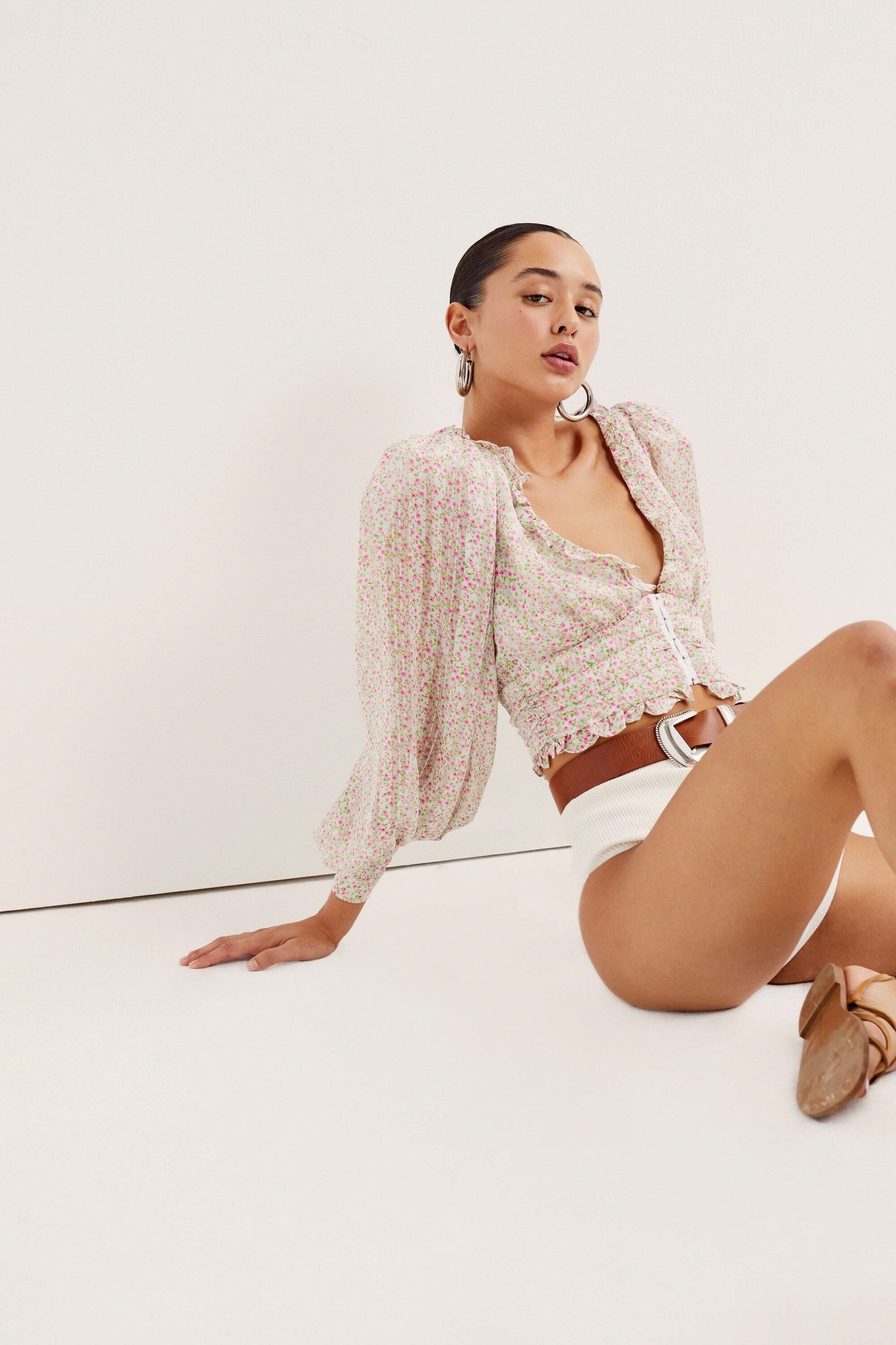 Natalie Crop Top sold by For Love And Lemons product image thumbnail 4