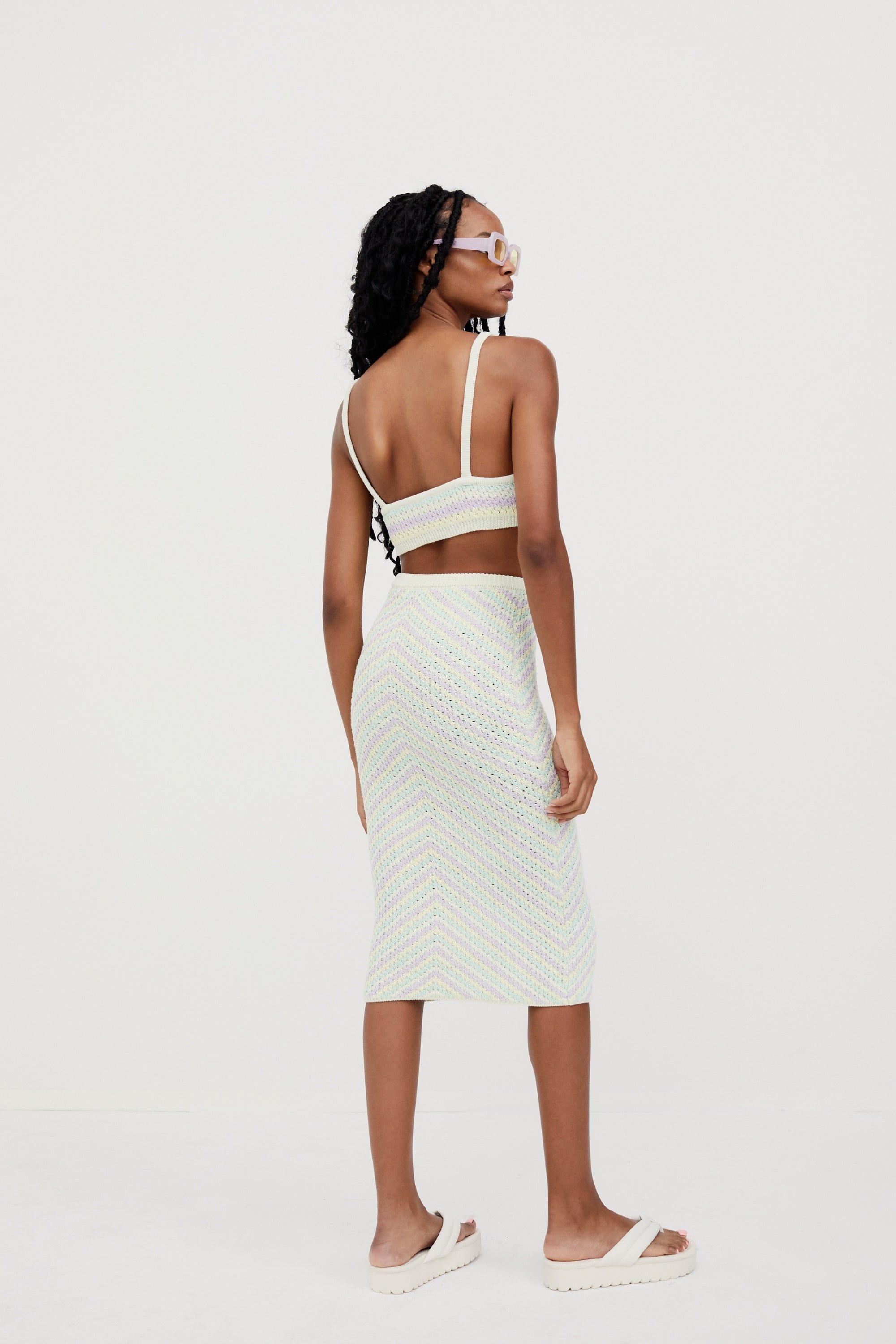 Bette Midi Skirt sold by For Love And Lemons product image thumbnail 4