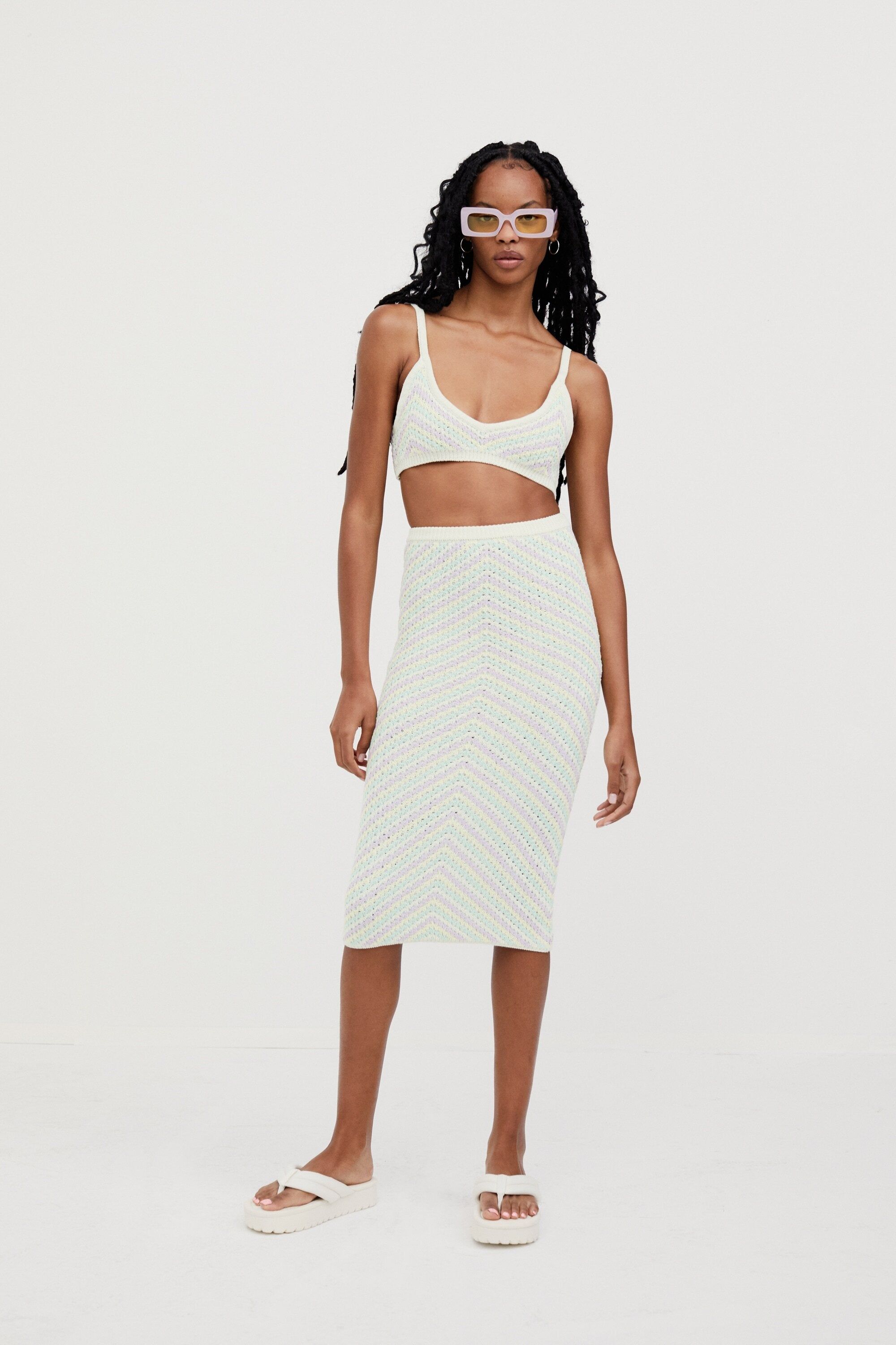 Bette Midi Skirt sold by For Love And Lemons product image thumbnail 2