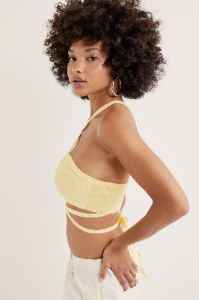 Jourdin Tie Crop Top sold by For Love And Lemons