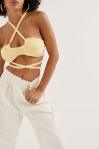 Jourdin Tie Crop Top sold by For Love And Lemons