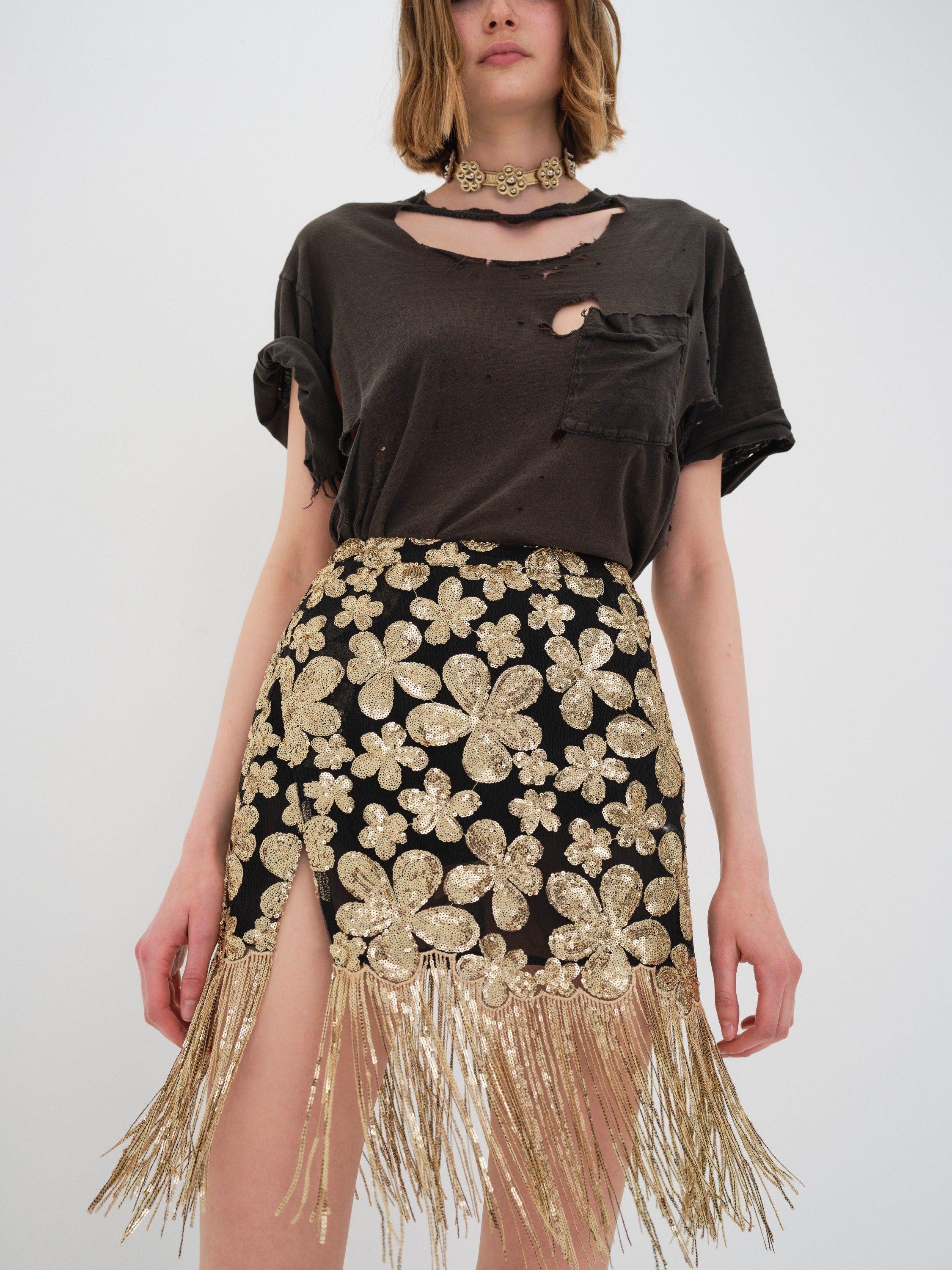 Colette Mini Skirt sold by For Love And Lemons