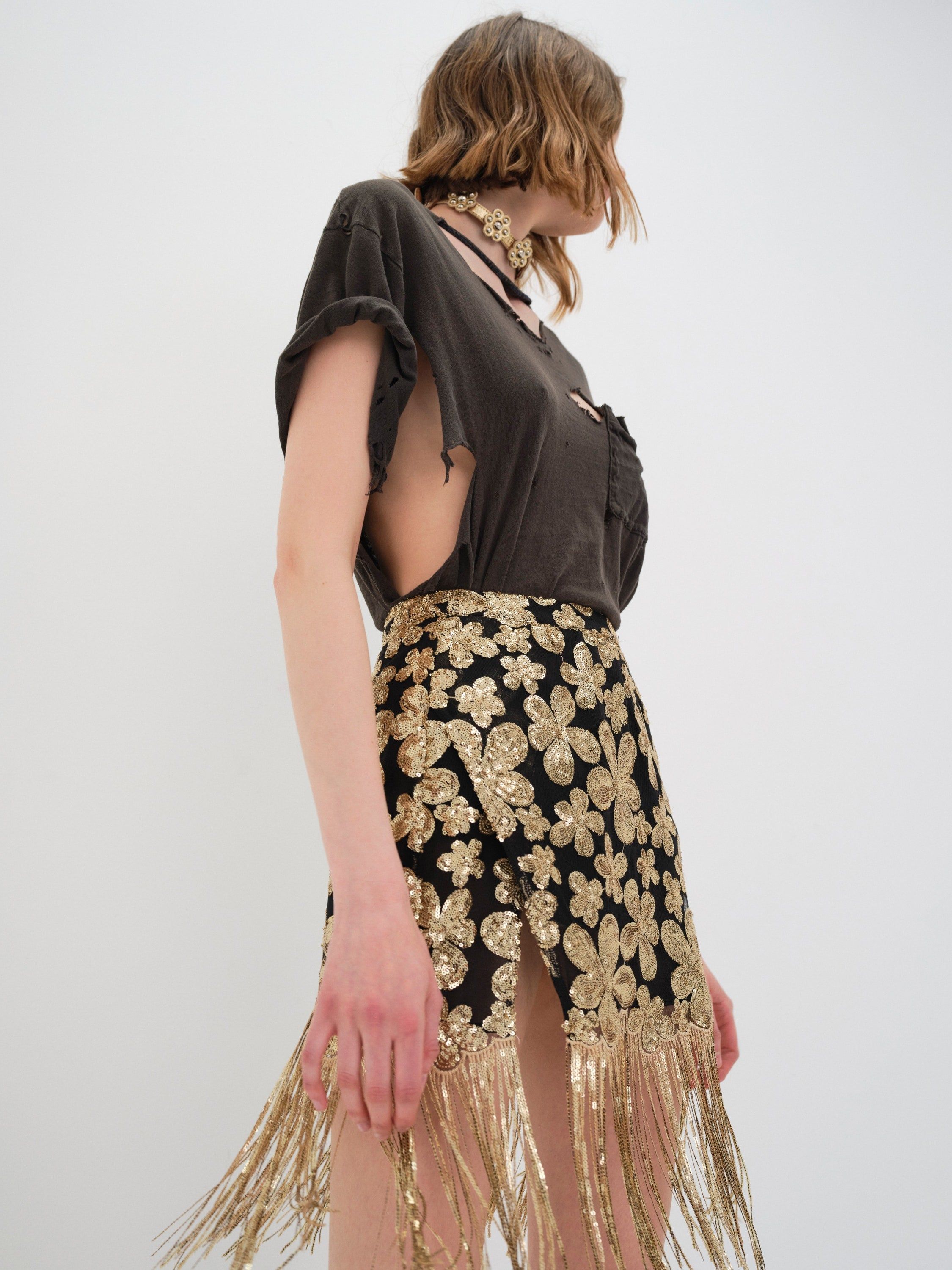 Colette Mini Skirt sold by For Love And Lemons product image thumbnail 2