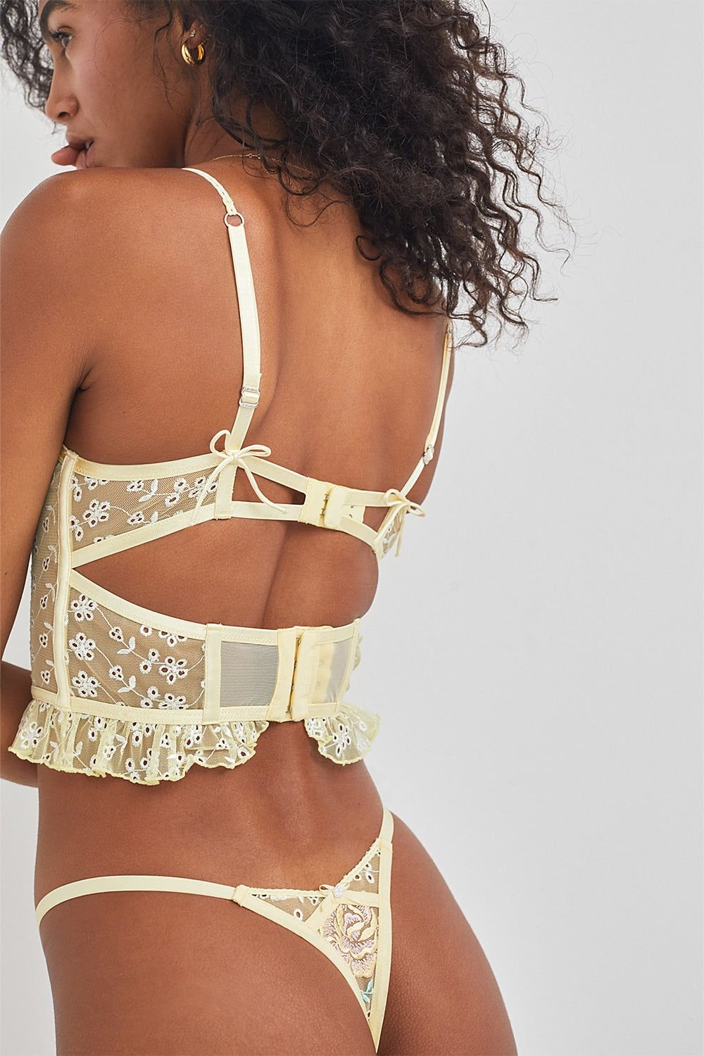 Vintage Eyelet Rose Thong Panty sold by For Love And Lemons product image thumbnail 2