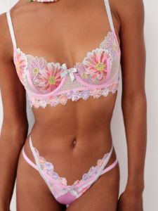 Aster Embroidery Underwire Bra sold by For Love And Lemons