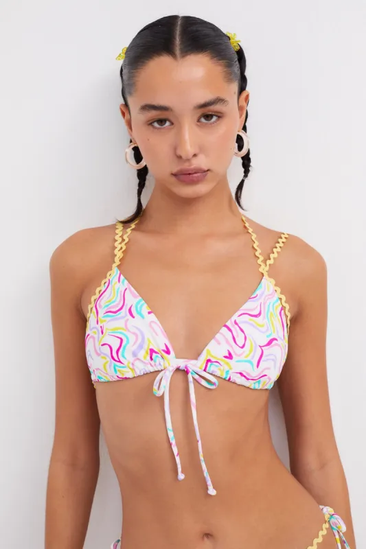 Palmer Triangle Bikini Top sold by For Love And Lemons
