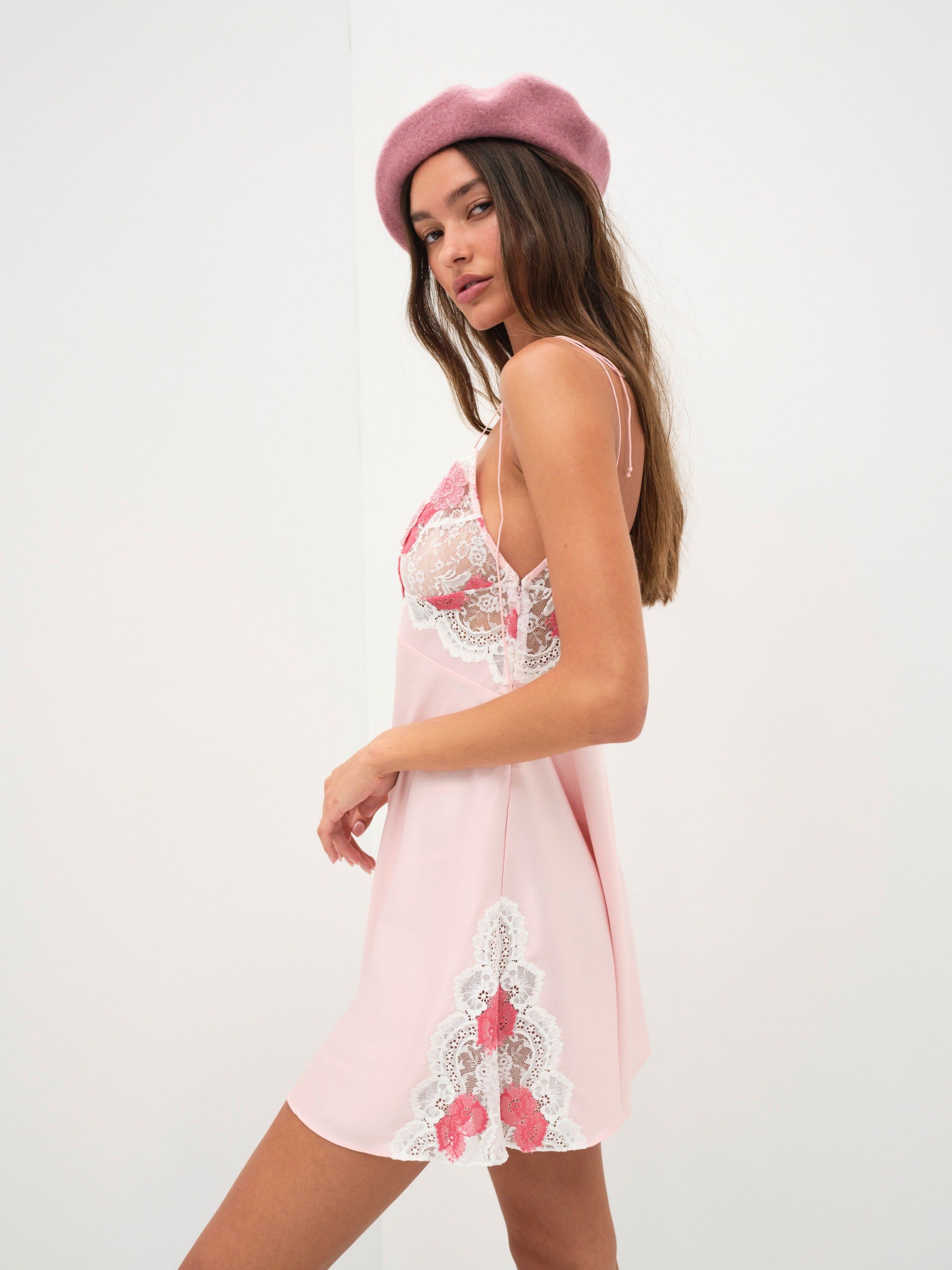 Sylvie Mini Slip Dress sold by For Love And Lemons product image thumbnail 3