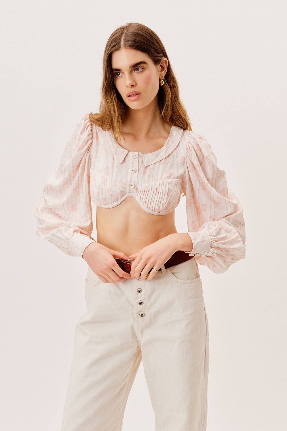 Carly Crop Top sold by For Love And Lemons product image thumbnail 4