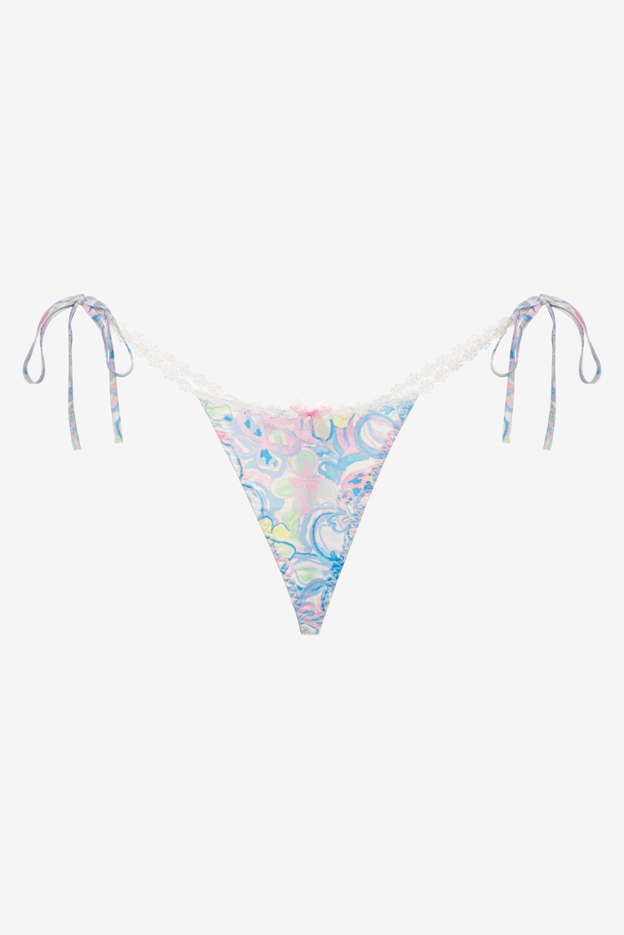 Midsummer Floral Thong Panty sold by For Love And Lemons